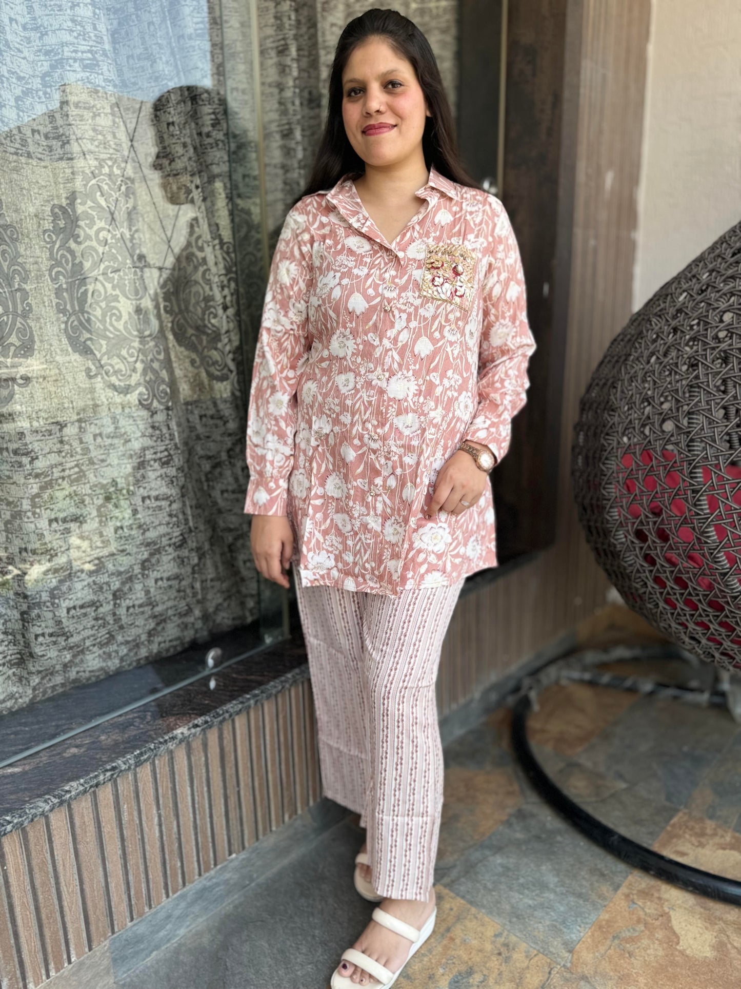 Hand Work Kurta Pant Cordset