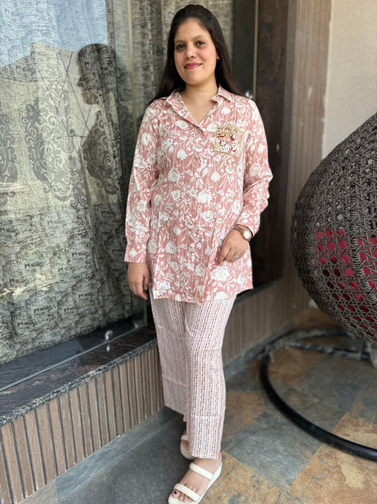 Hand Work Kurta Pant Cordset
