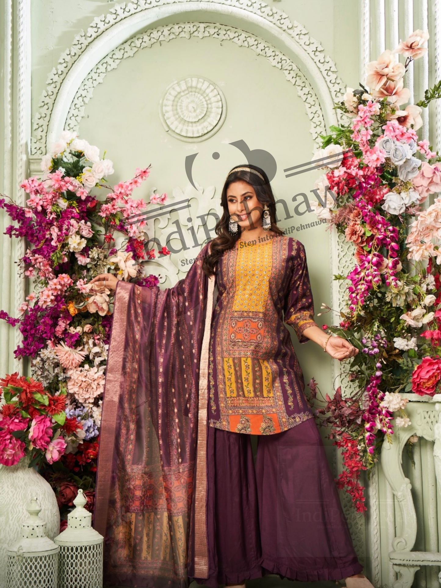 Hand Embroidered Jafa Style Coord Set | Punjabi Elegance from Jalandhar – Indipehnawa