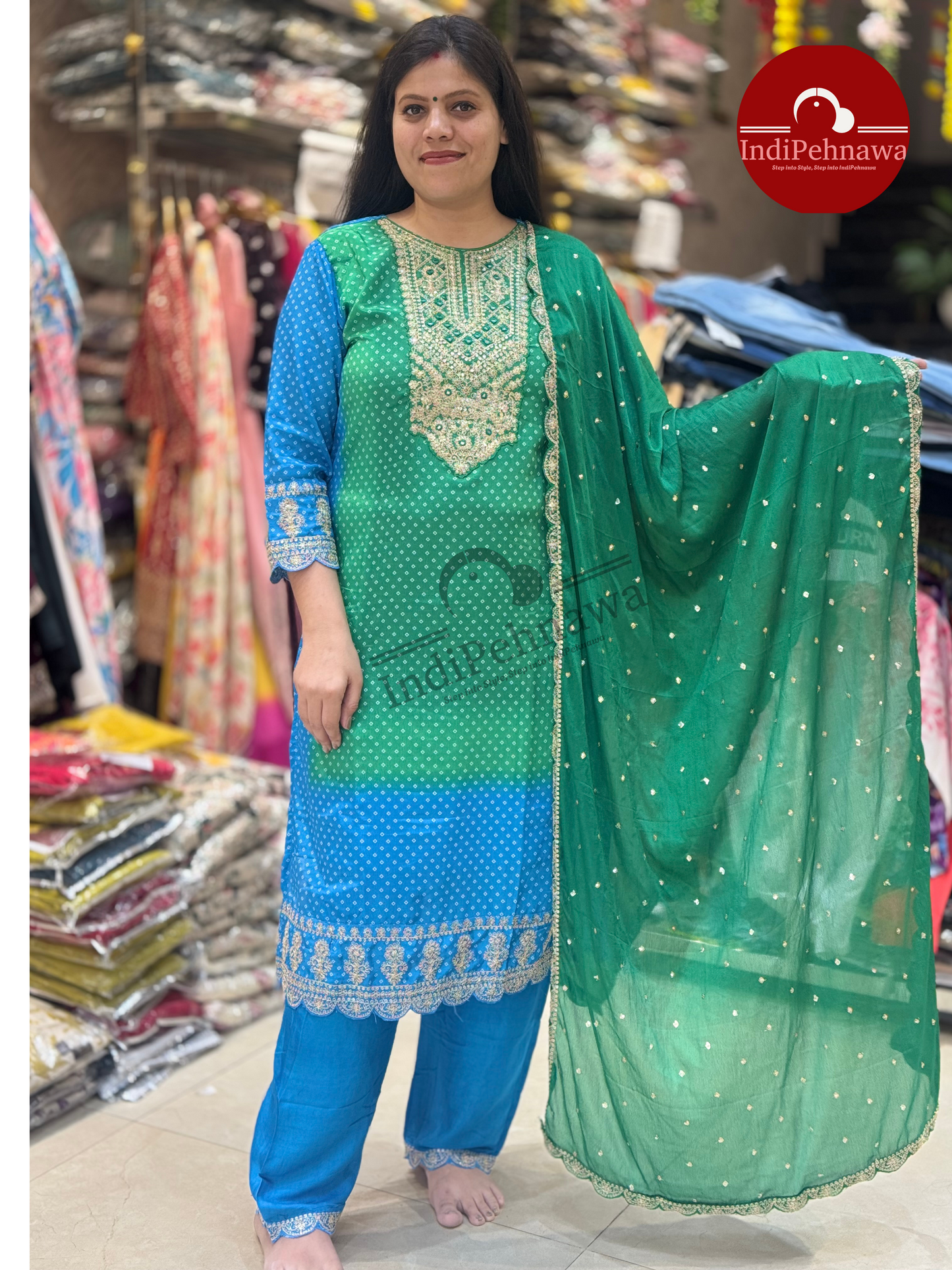 Sequin & Mirror Work Suits for Special Occasions