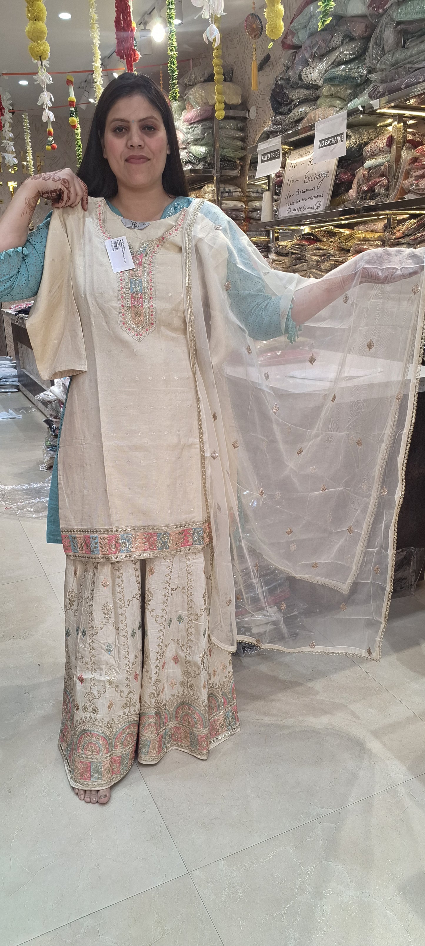 PREMIUM SILK COTTON WITH THREAD WORK AND JARI WORK