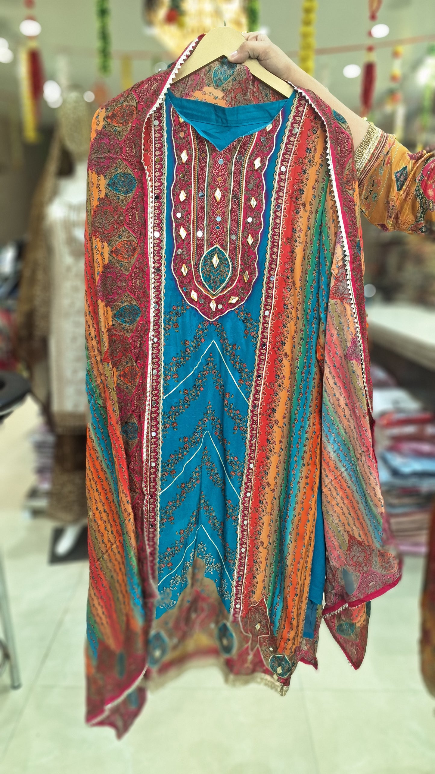 BEAUTIFUL SKY CREPE 3D SUIT