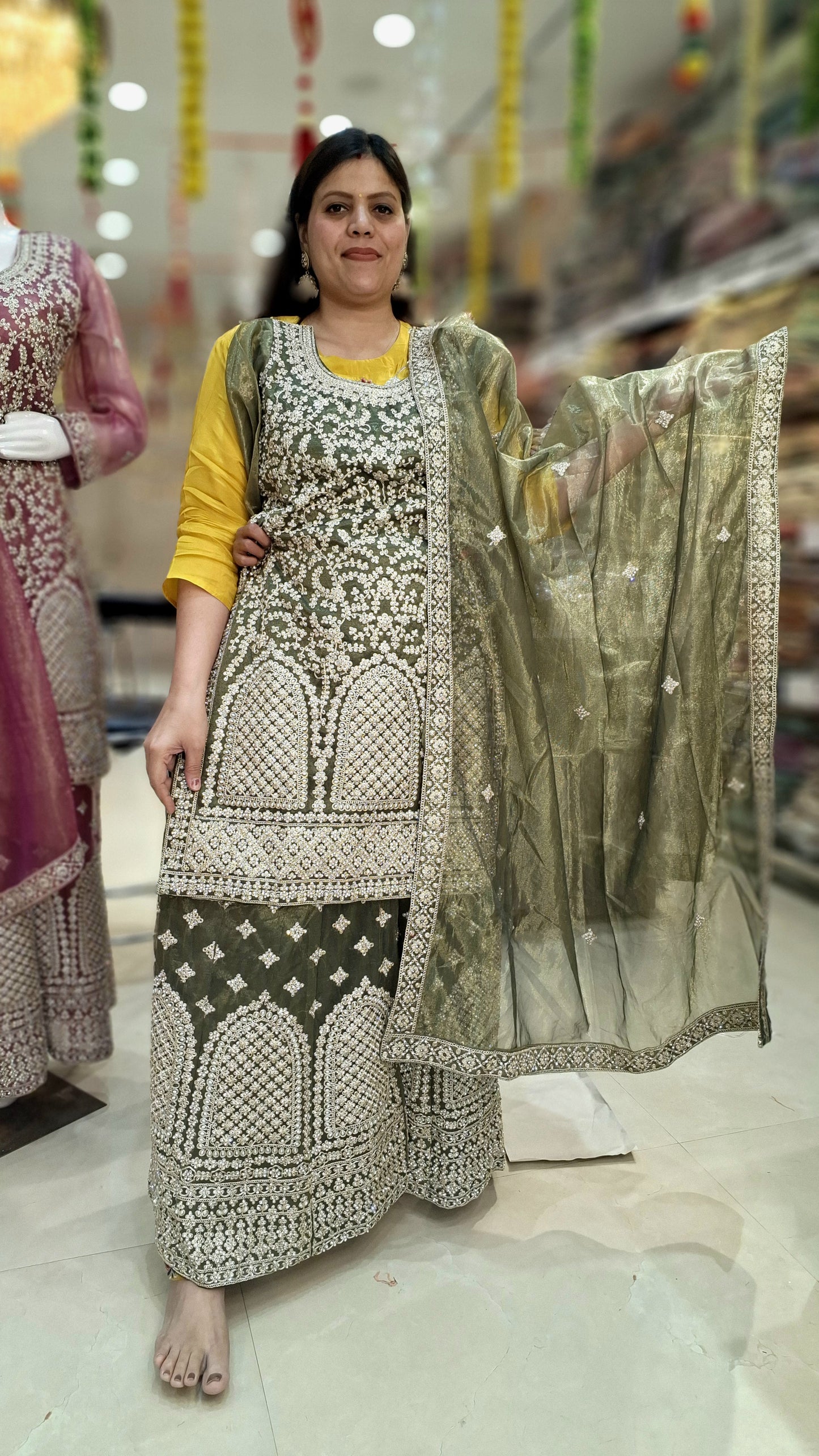 JIMMY CHU SHAHA TILLA WORK WITH JAFFA PARTY WEAR SUIT
