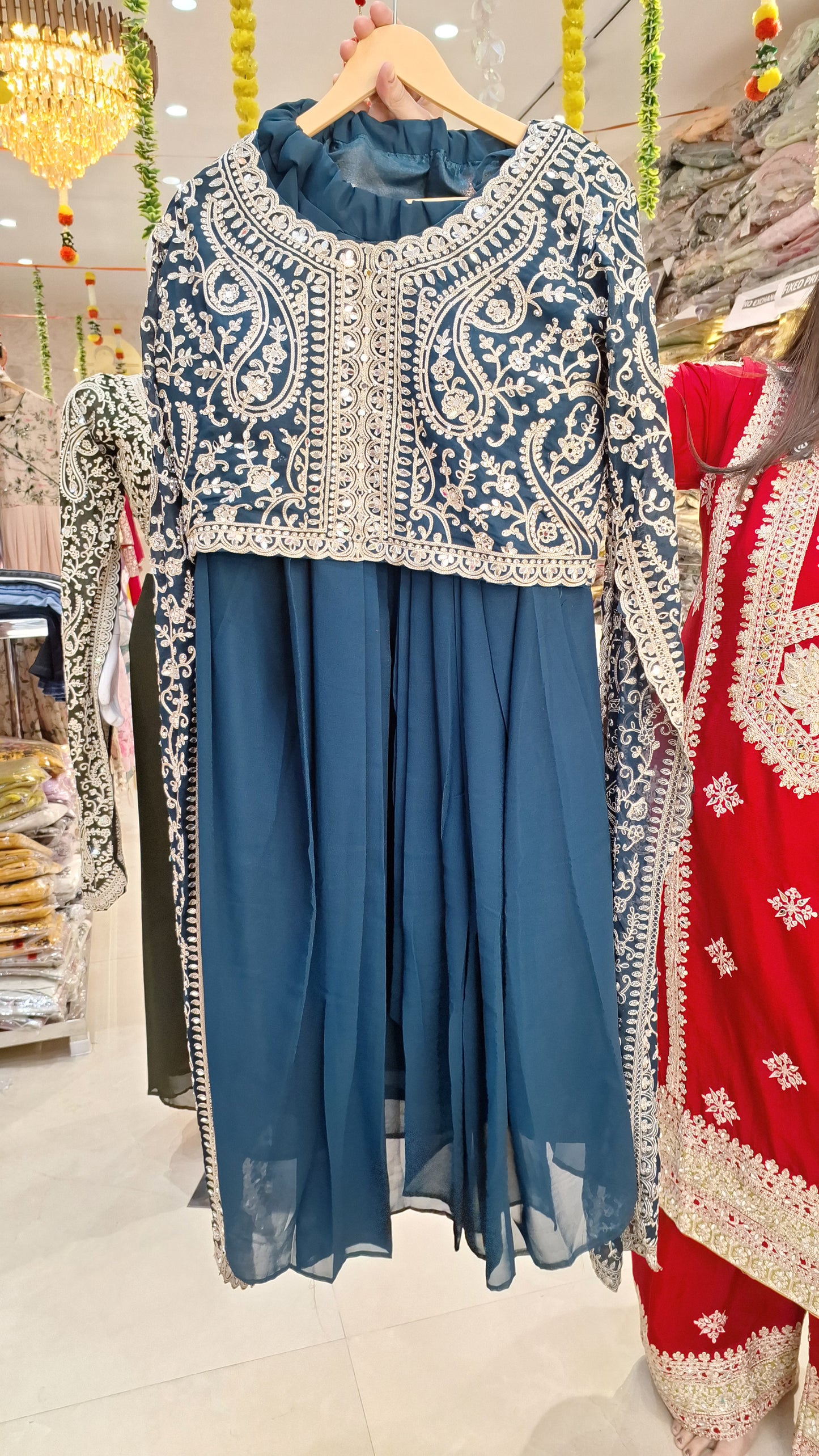 Graceful Glimmer Long Sleeve Partywear