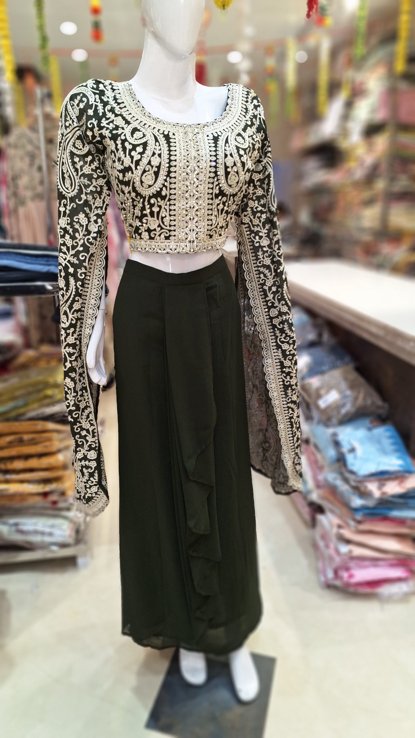 Graceful Glimmer Long Sleeve Partywear