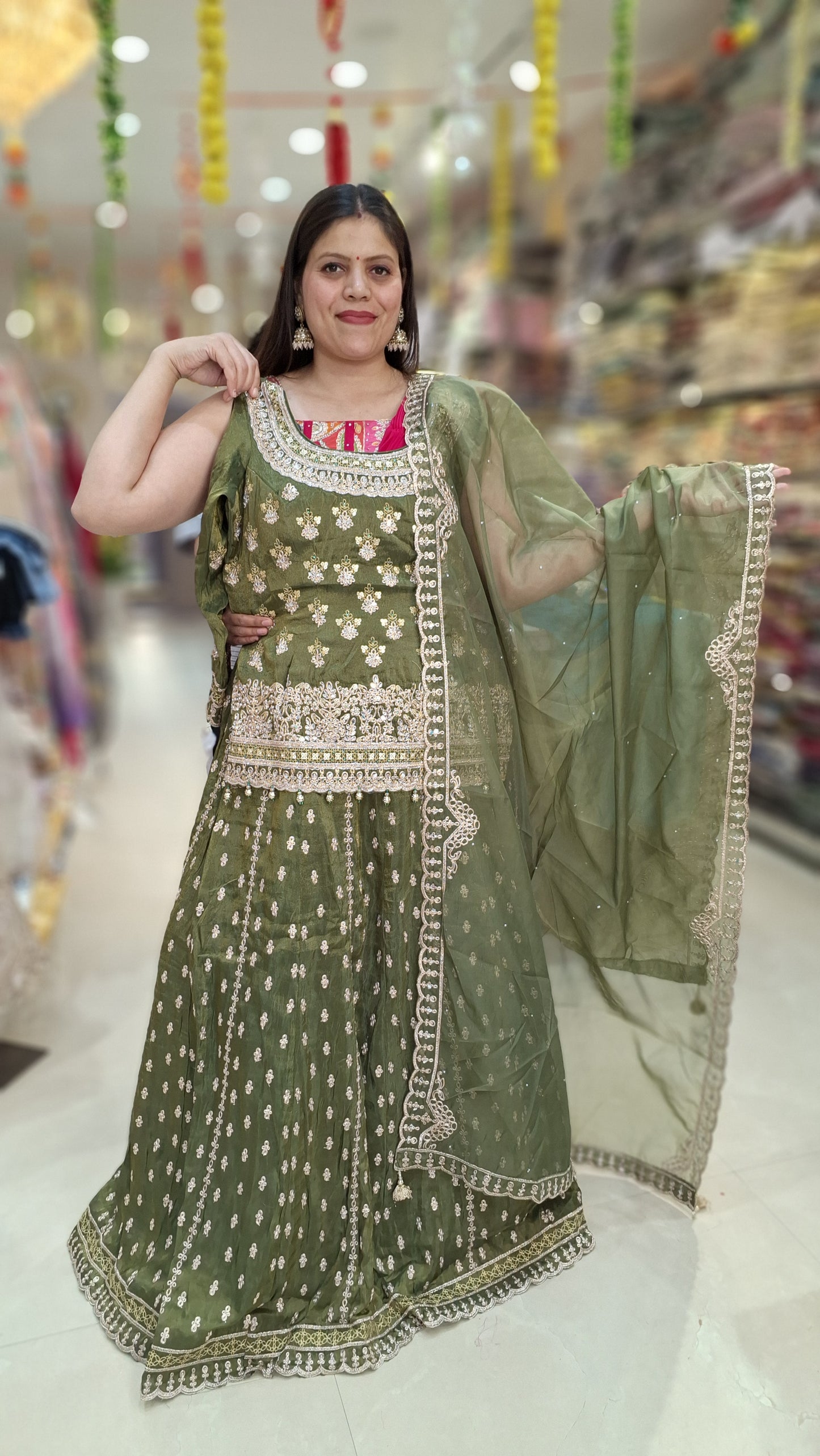 JIMMY CHOO SHASHA SHORT KURTI LEHNGA FULL TITTLA AND ZARI WORK FOR WEDDING WEAR