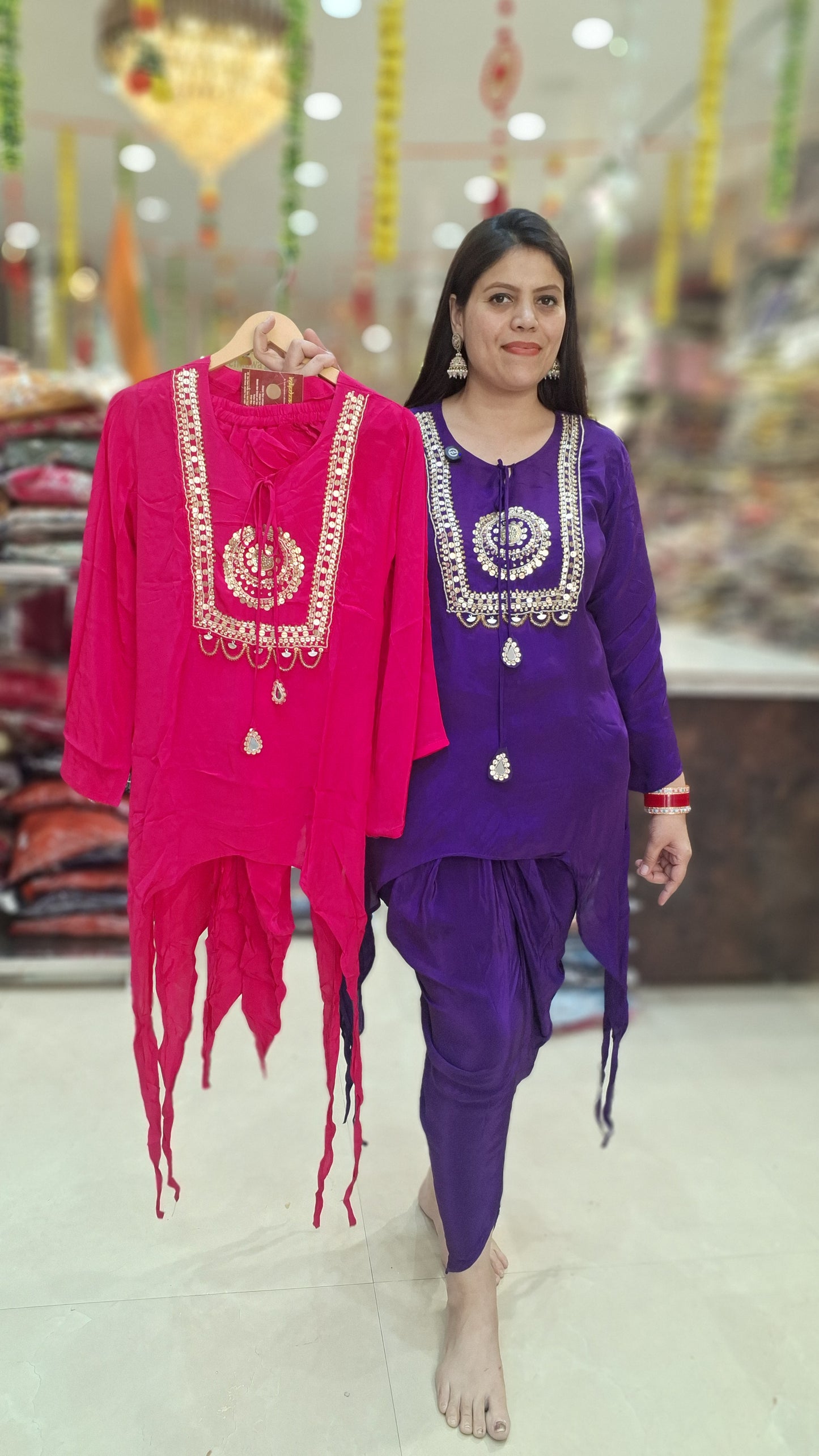 PURE CREPE BEAUTIFUL DHOTI CORDSET
