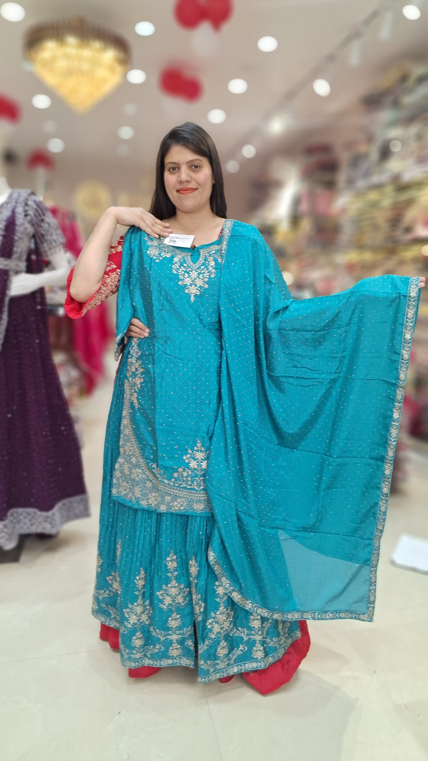 PURE CHINON FULL TILLA WORK 3 PC DESIGNER JAFFA SUIT