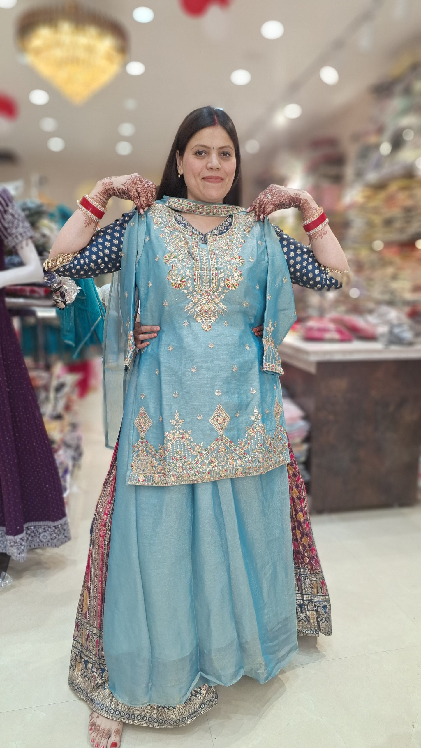 JIMMY CHU SHAH SHAH SHORT KURTI WITH LEHNGA