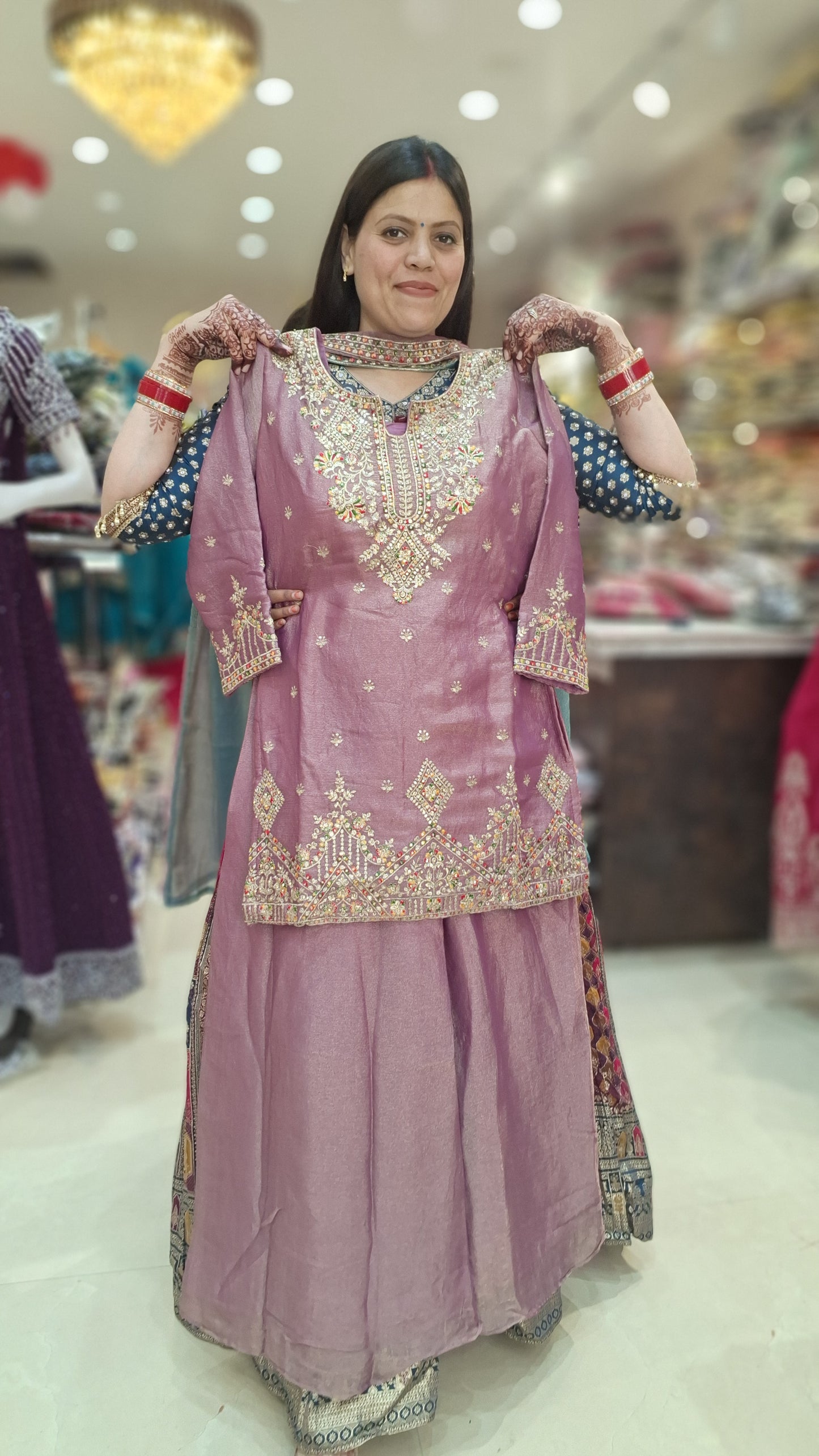 JIMMY CHU SHAH SHAH SHORT KURTI WITH LEHNGA