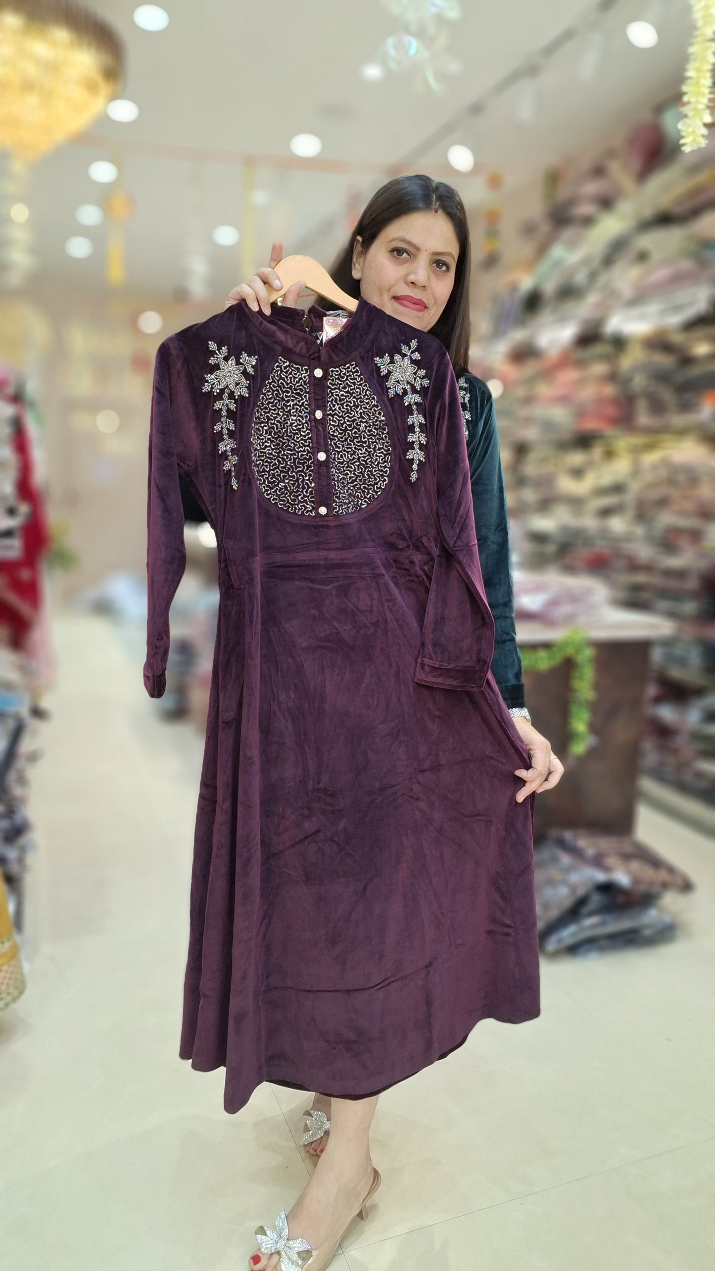PREMIUM VELVET BEAUTIFUL WARM DRES