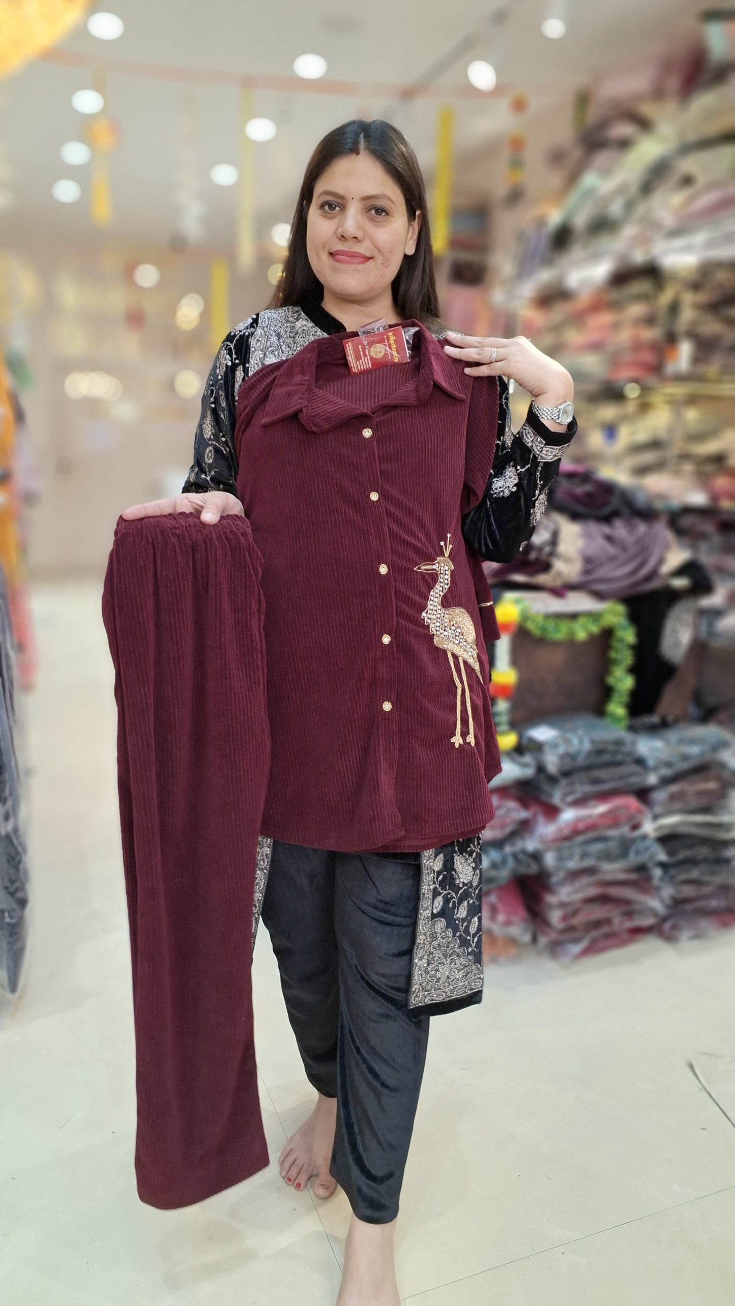 CHANEL WOOL BEAUTIFUL DESIGNER VELEVT CORDSET