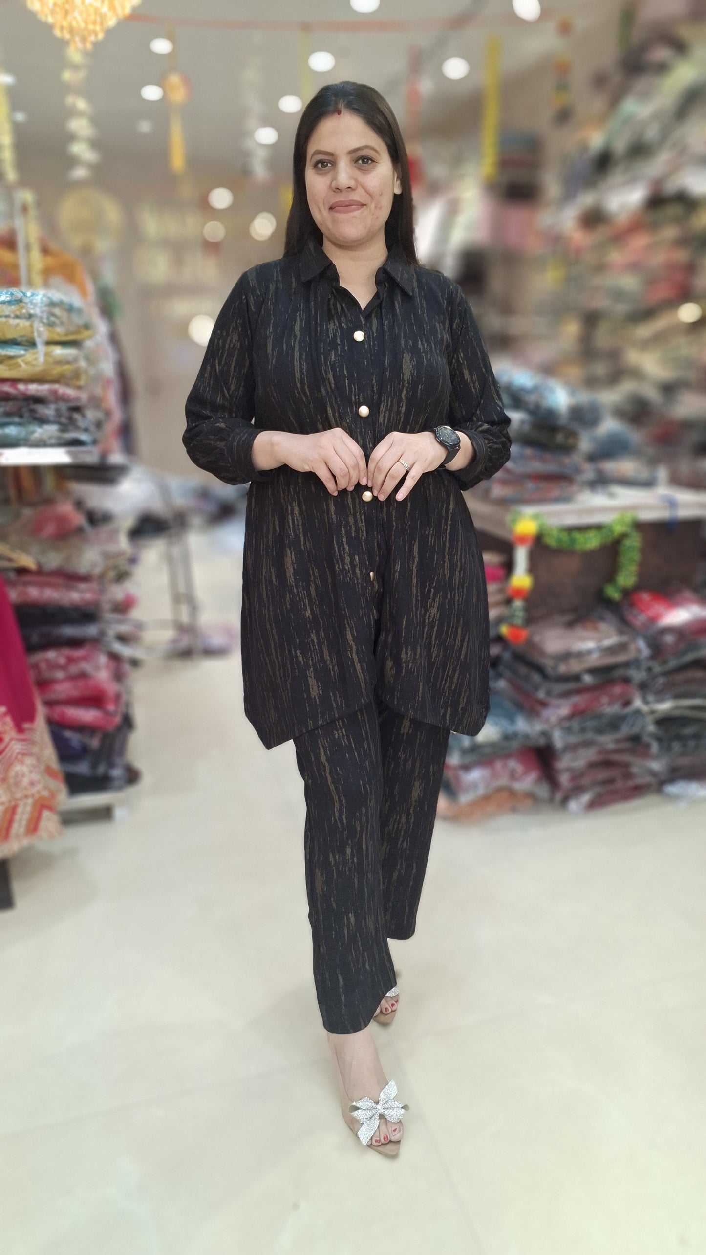 BLACK PREMIUM VELVET INER WITH BLASER 3PC CORDSET