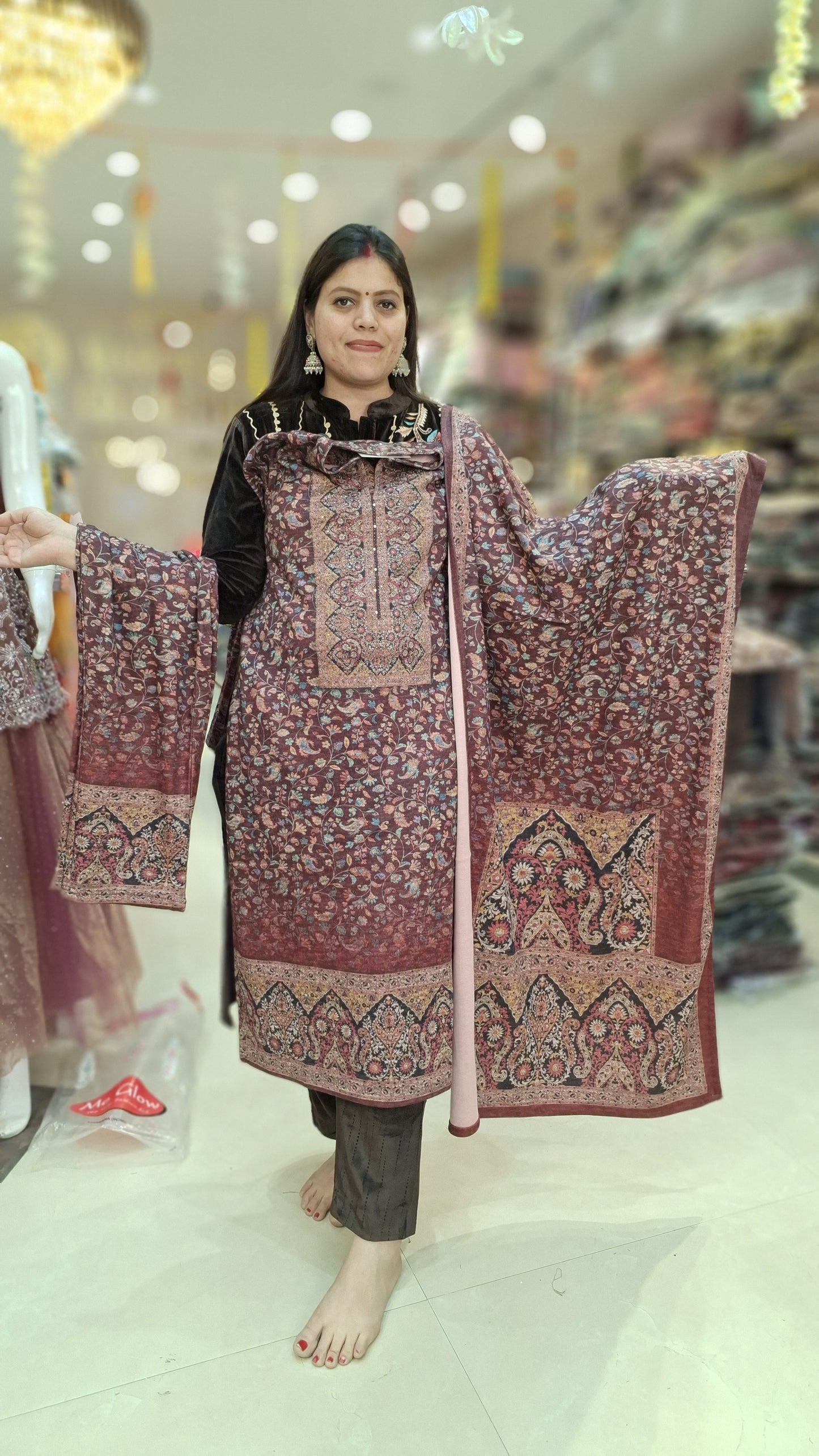 PLUS SIZE WOOL KULLU DESIGN 3PC SUIT (ARTICAL NO-03)