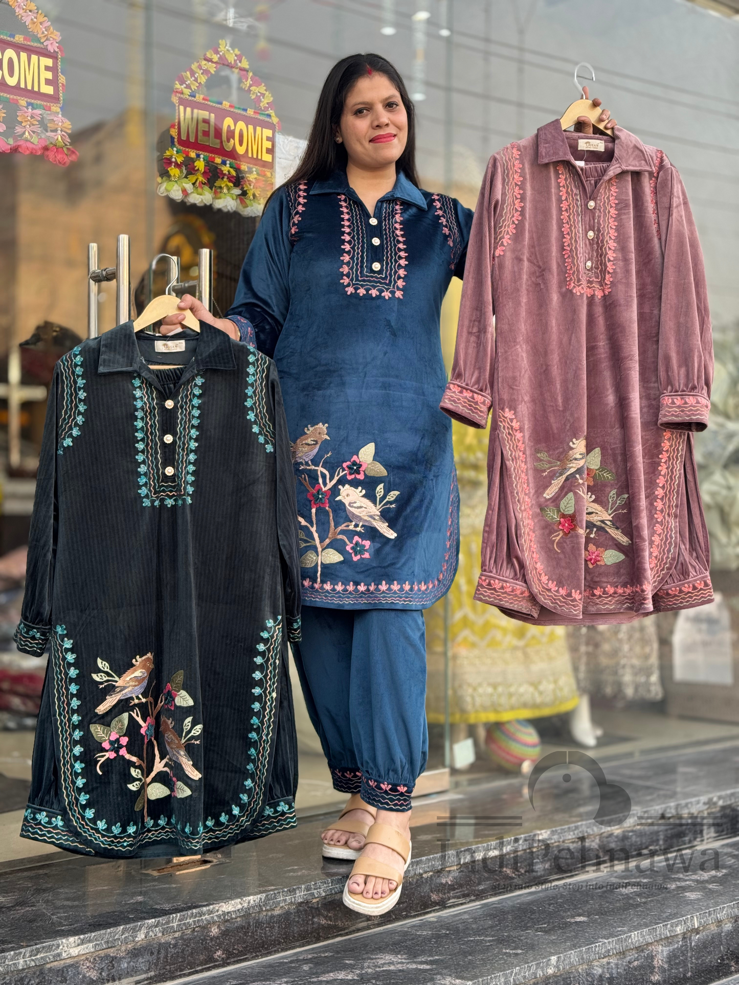Premium Cotrise Velvet Pathani Cordset – Traditional Elegance Meets Luxurious Comfort
