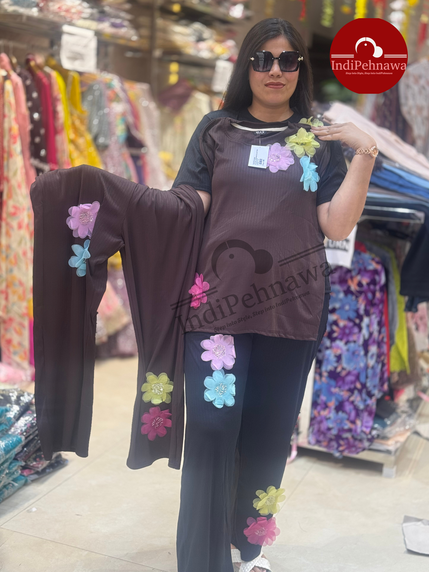 3D Bloom Co-ord Set – Luxe Western Statement Wear