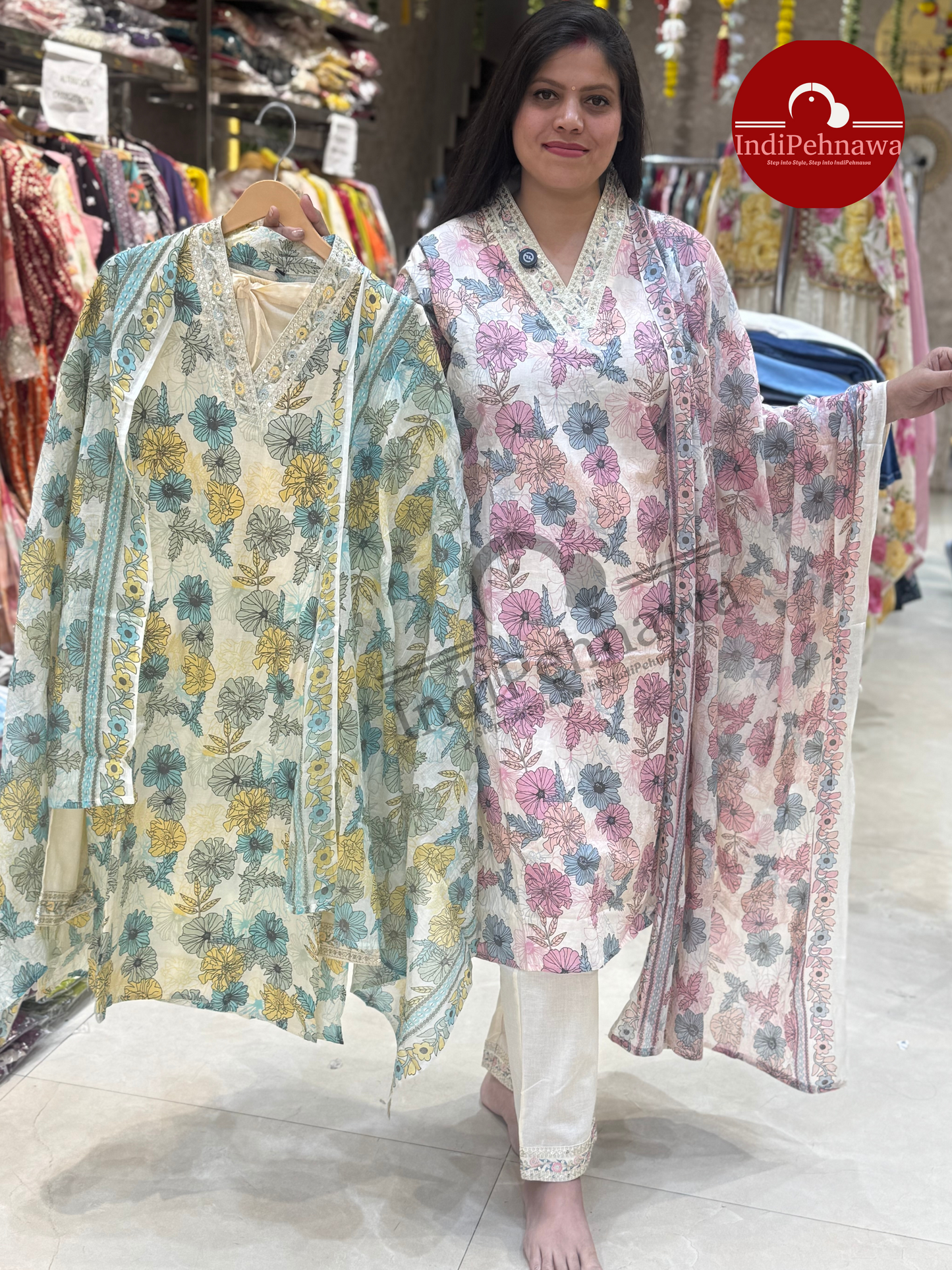 Pure Cotton Suit for Summer