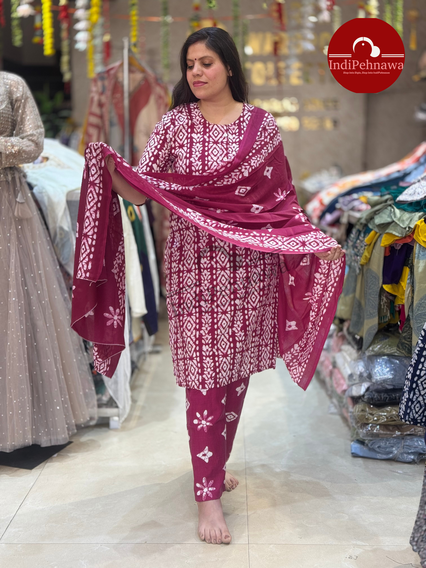 Batik Print Suit