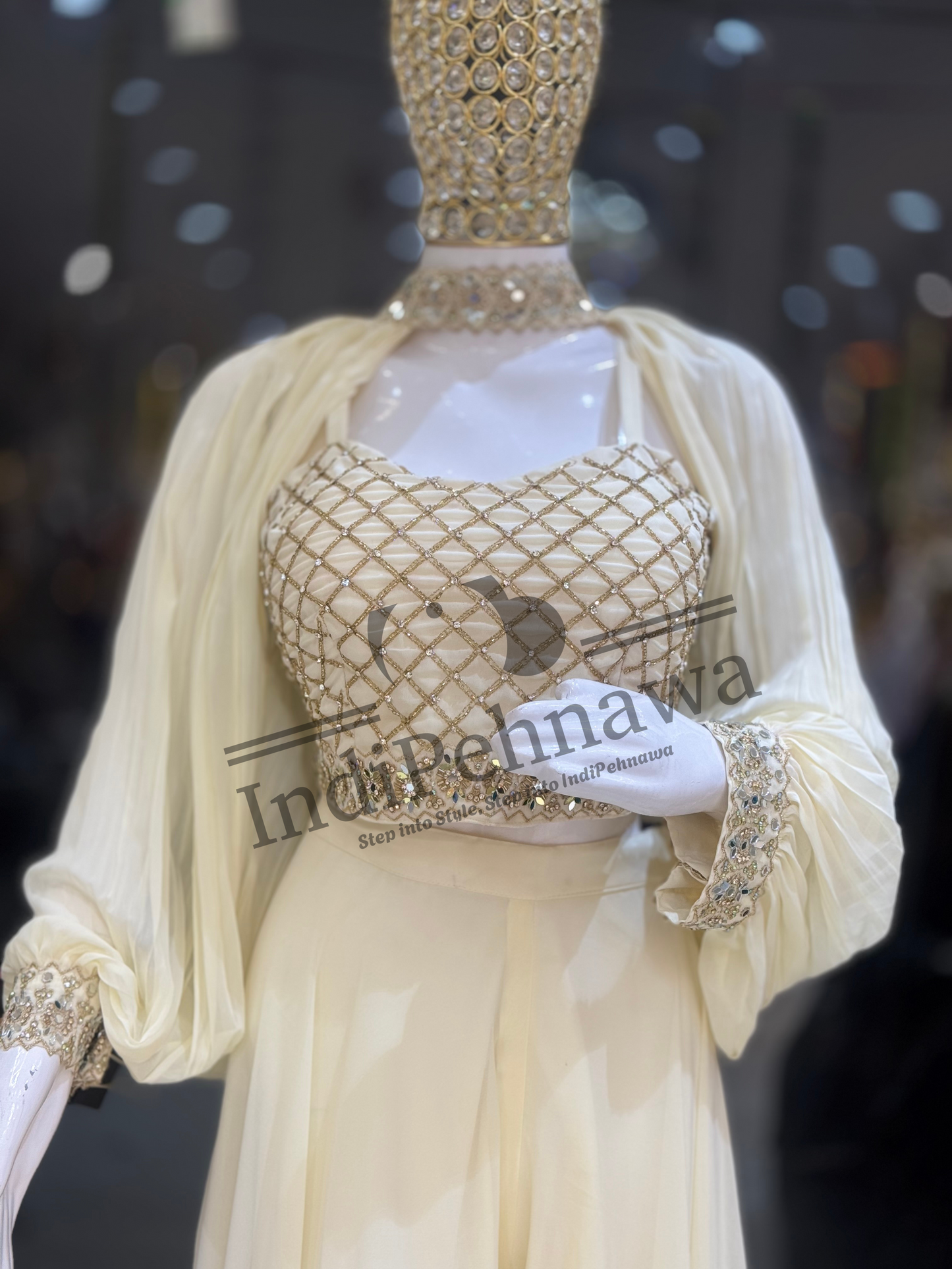 Alif Laila Sleeves Dress – Ethereal Elegance for Every Occasion