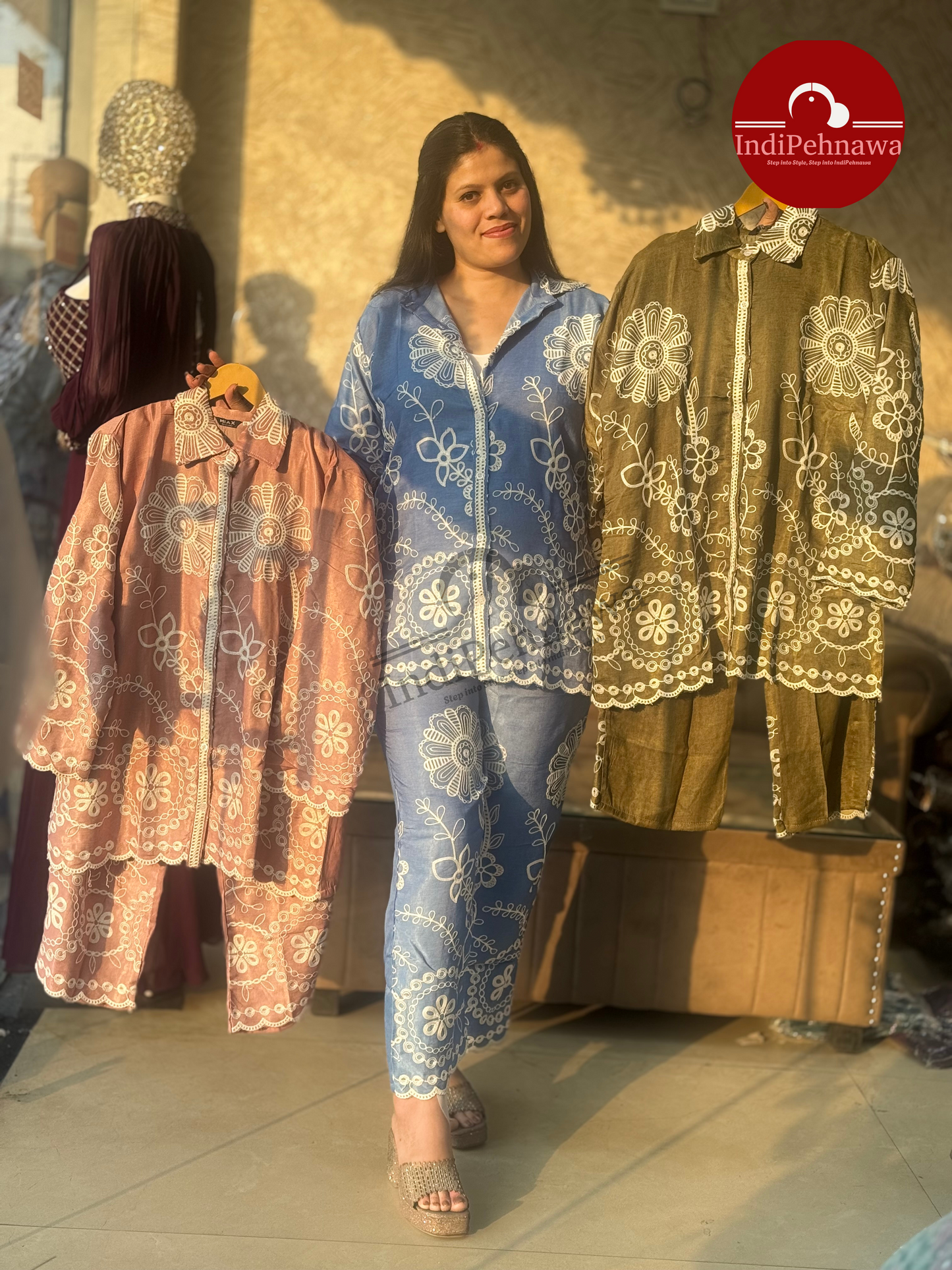 Elegant Thread Work Co-ord Set – Handcrafted Grace in Every Stitch