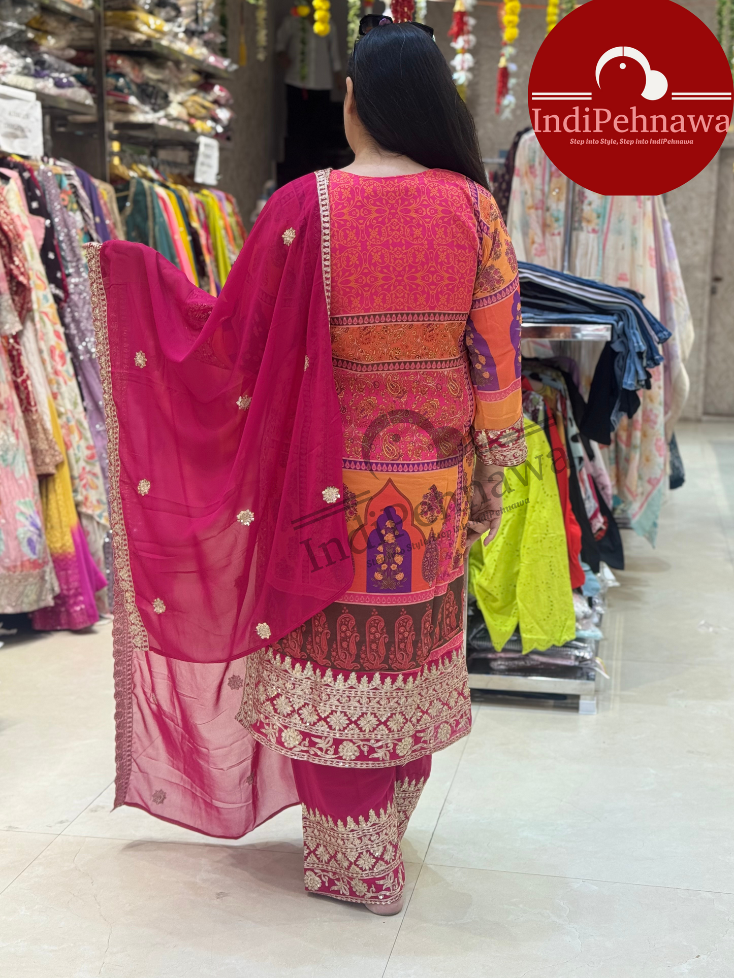 "Sparkle & Stitch: Partywear Suit for Glam Nights"