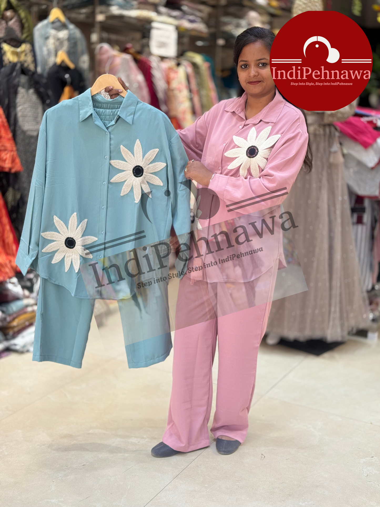 Flower Insta Viral Co-Ord Set