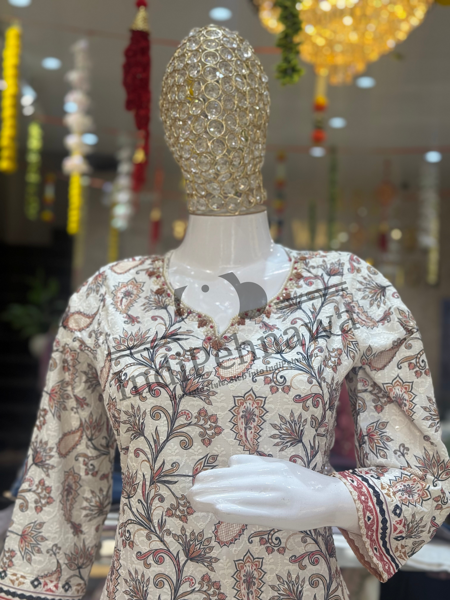 Elegant White Chikankari Suit – Hand-Embroidered Perfection
