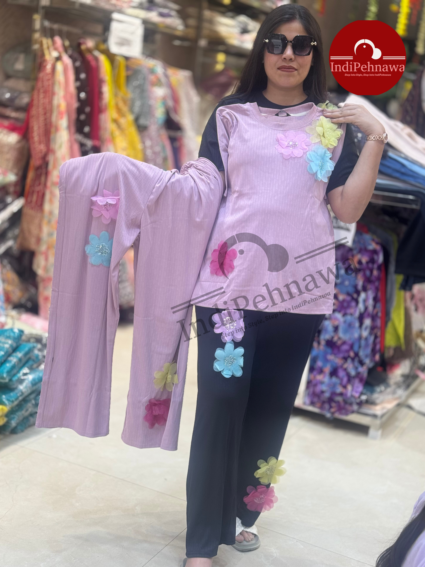 3D Bloom Co-ord Set – Luxe Western Statement Wear