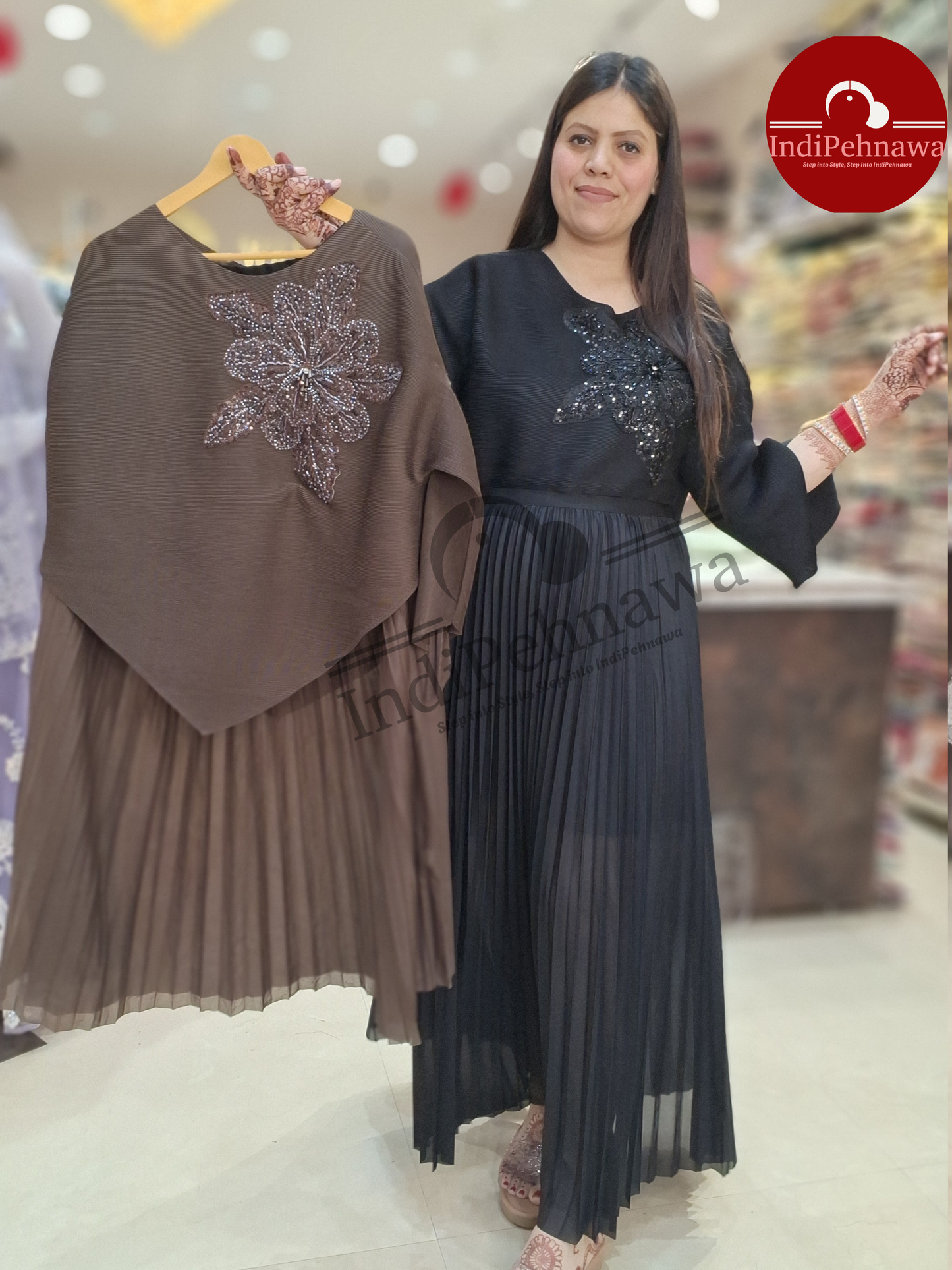 KOREAN SKIRT TOP WITH BELT