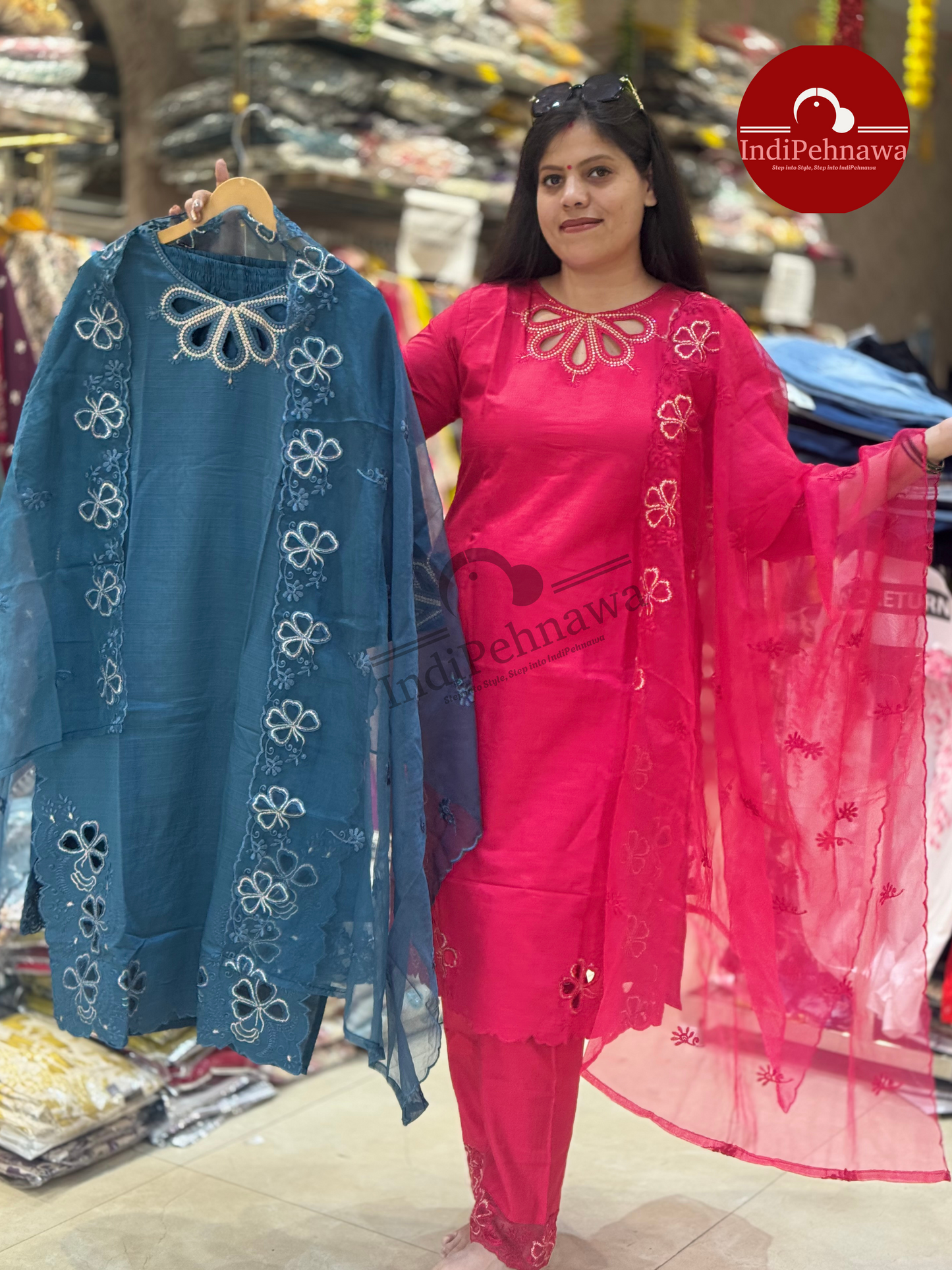 Designer Cut Work Suit