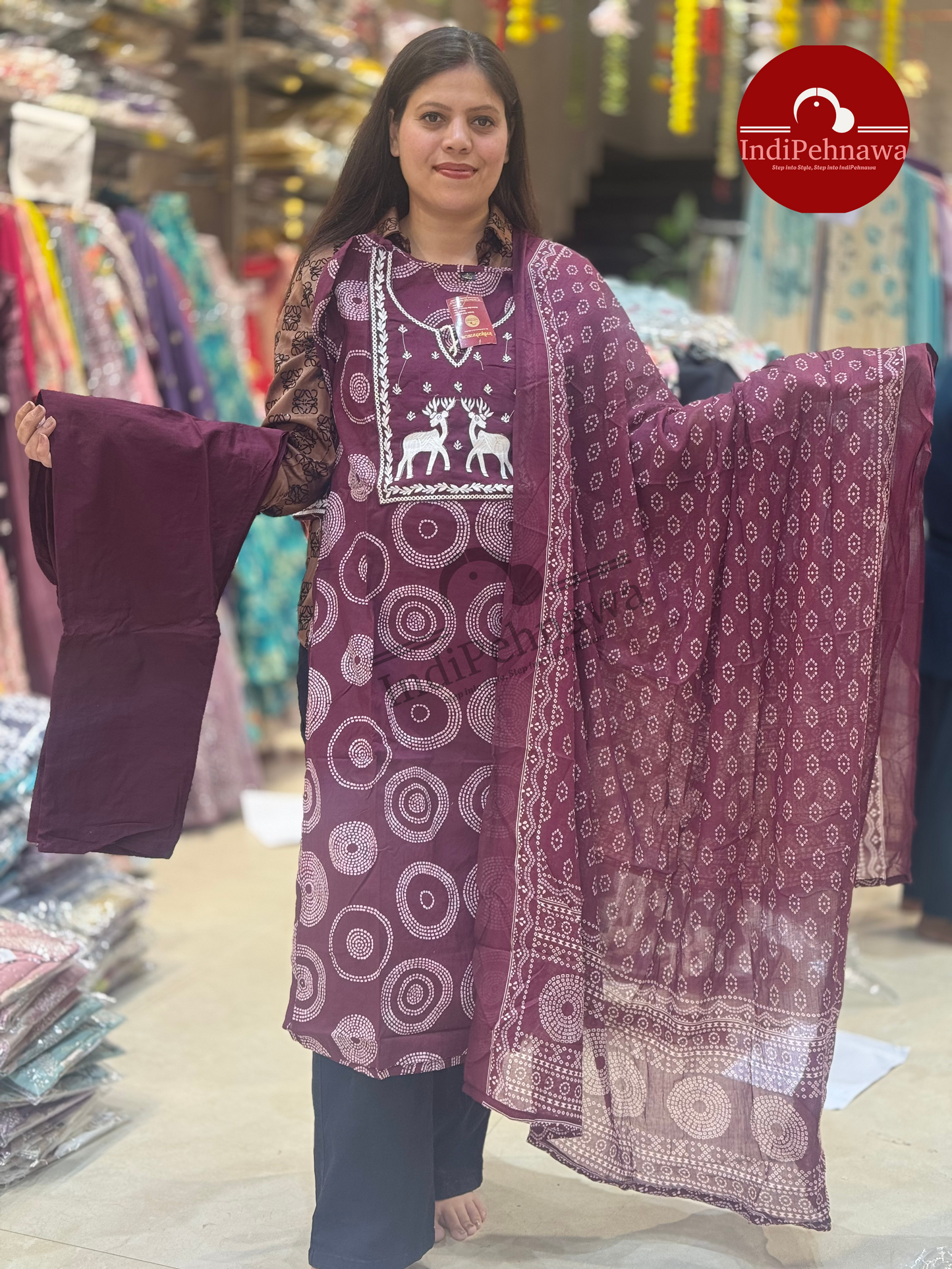 Deer Dreams – Graceful Printed Ethnic Suit