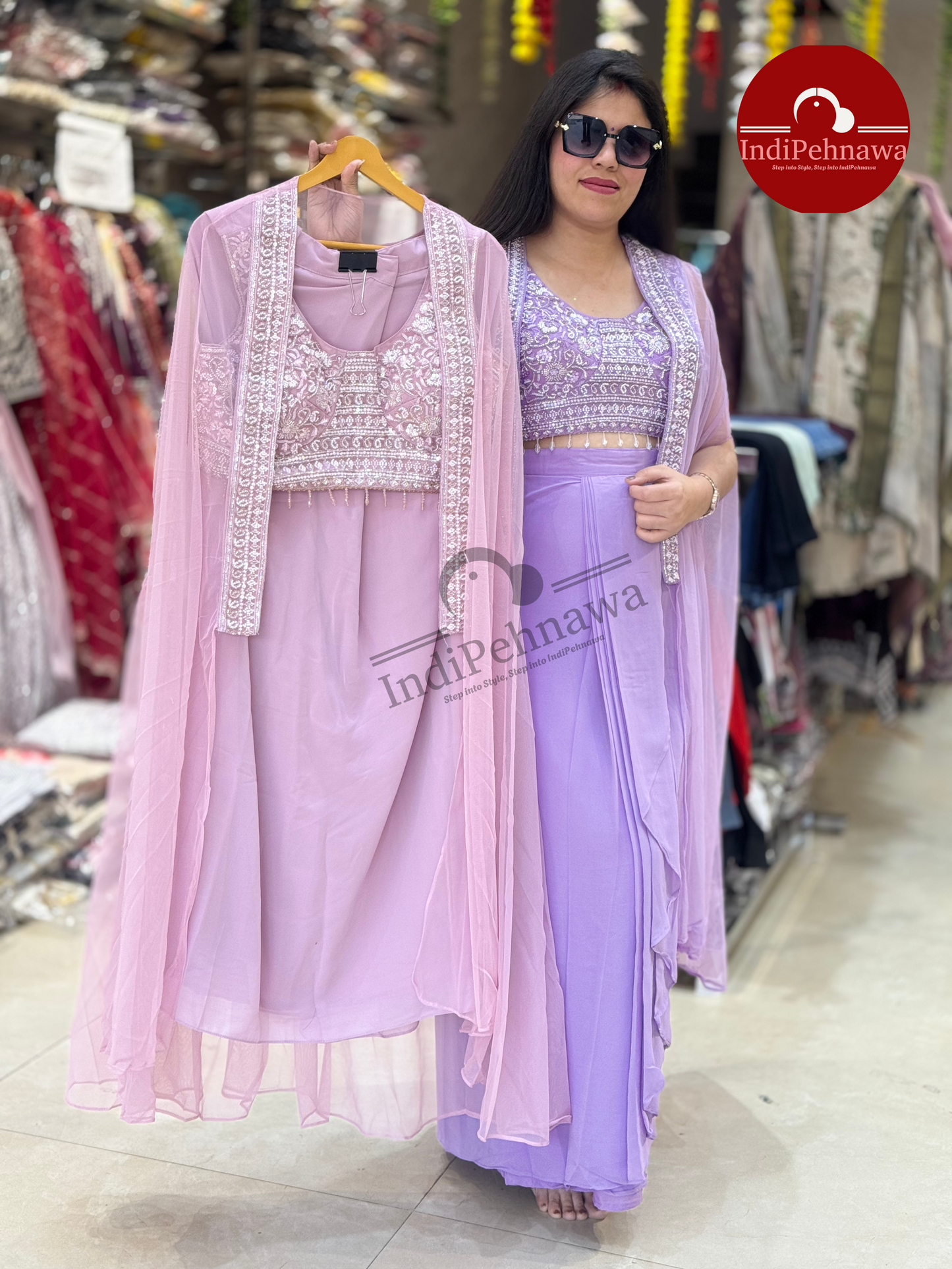 Designer Shrug Choli for Parties – Indo-Western Look