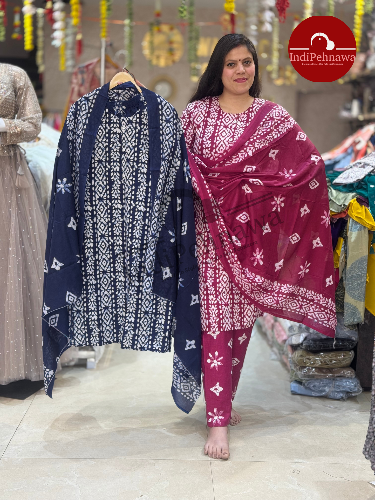 Batik Print Suit