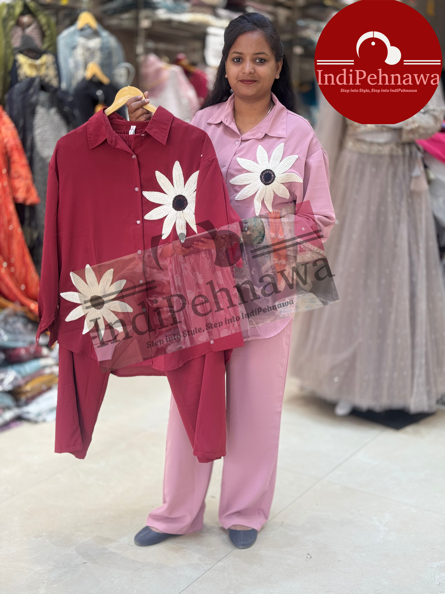 Flower Insta Viral Co-Ord Set