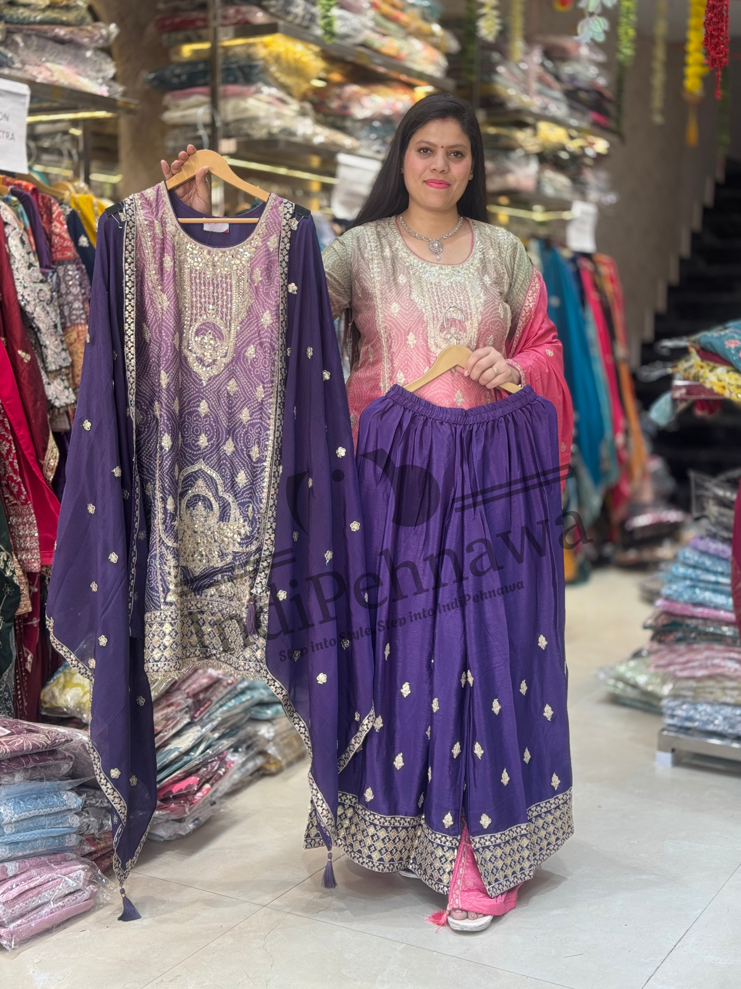 Designer Contrast Suit – Perfect for Party Wear