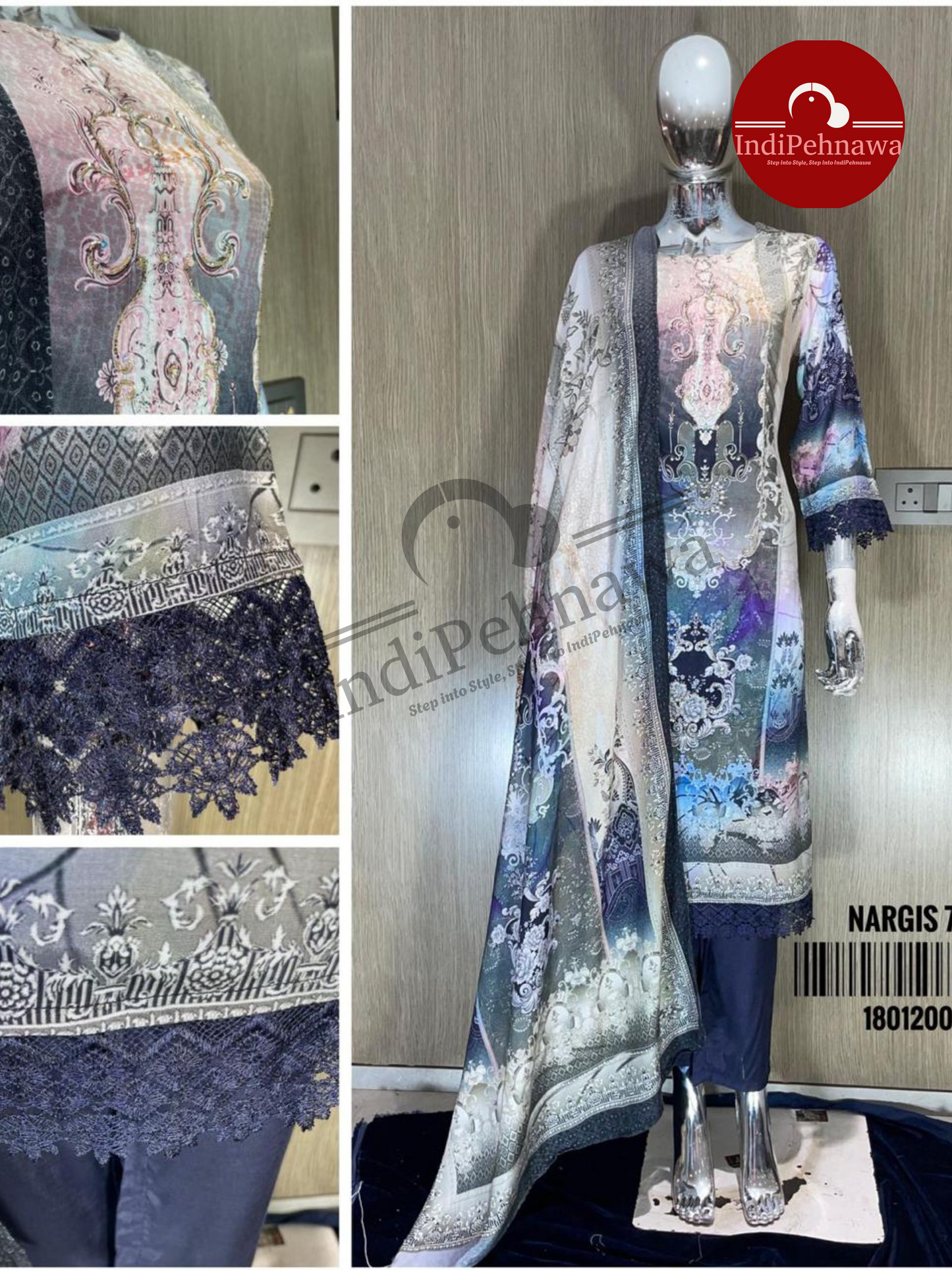 "Shimmer & Shine: Sequin Detailed Partywear Suit"