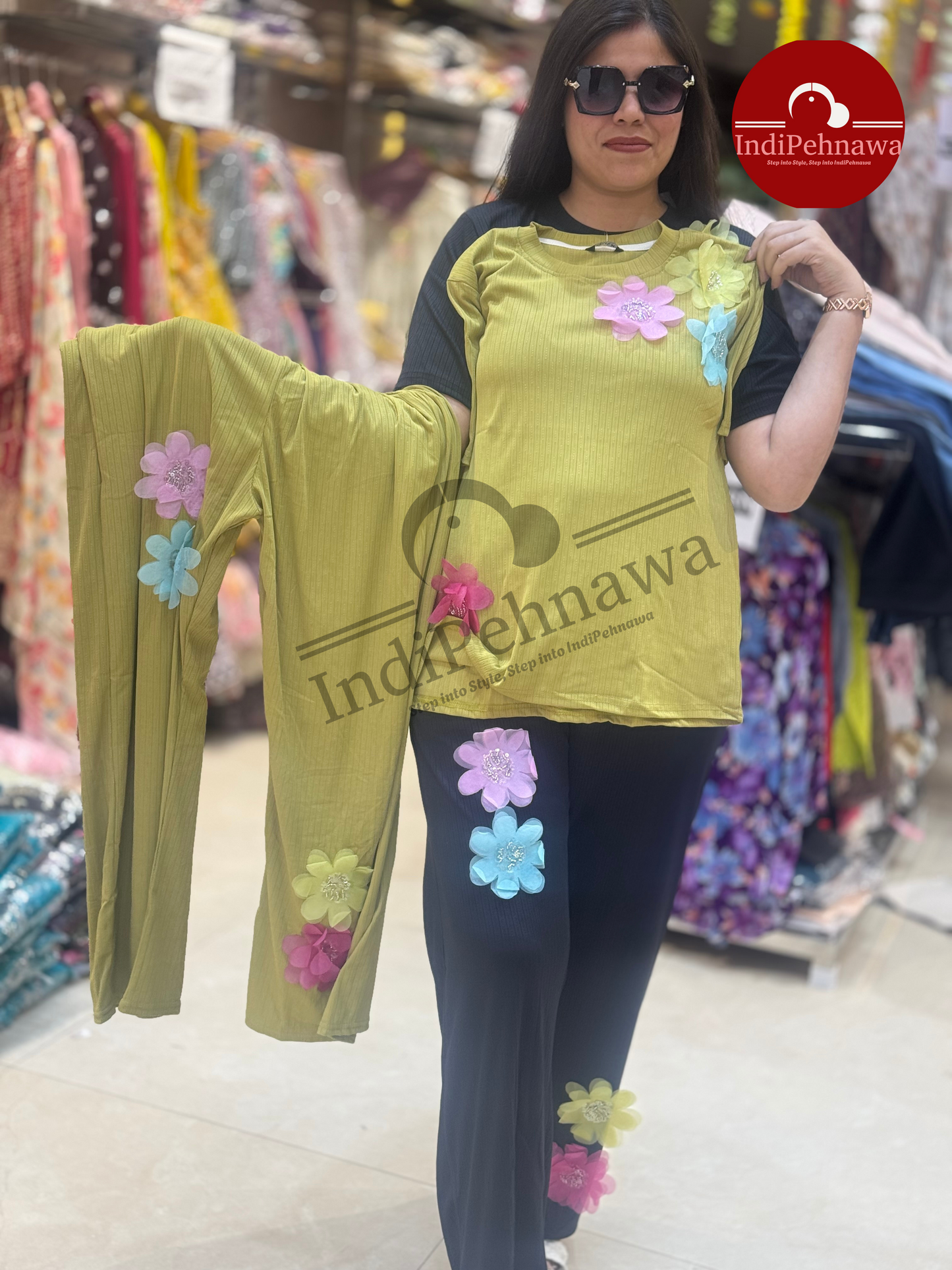 3D Bloom Co-ord Set – Luxe Western Statement Wear