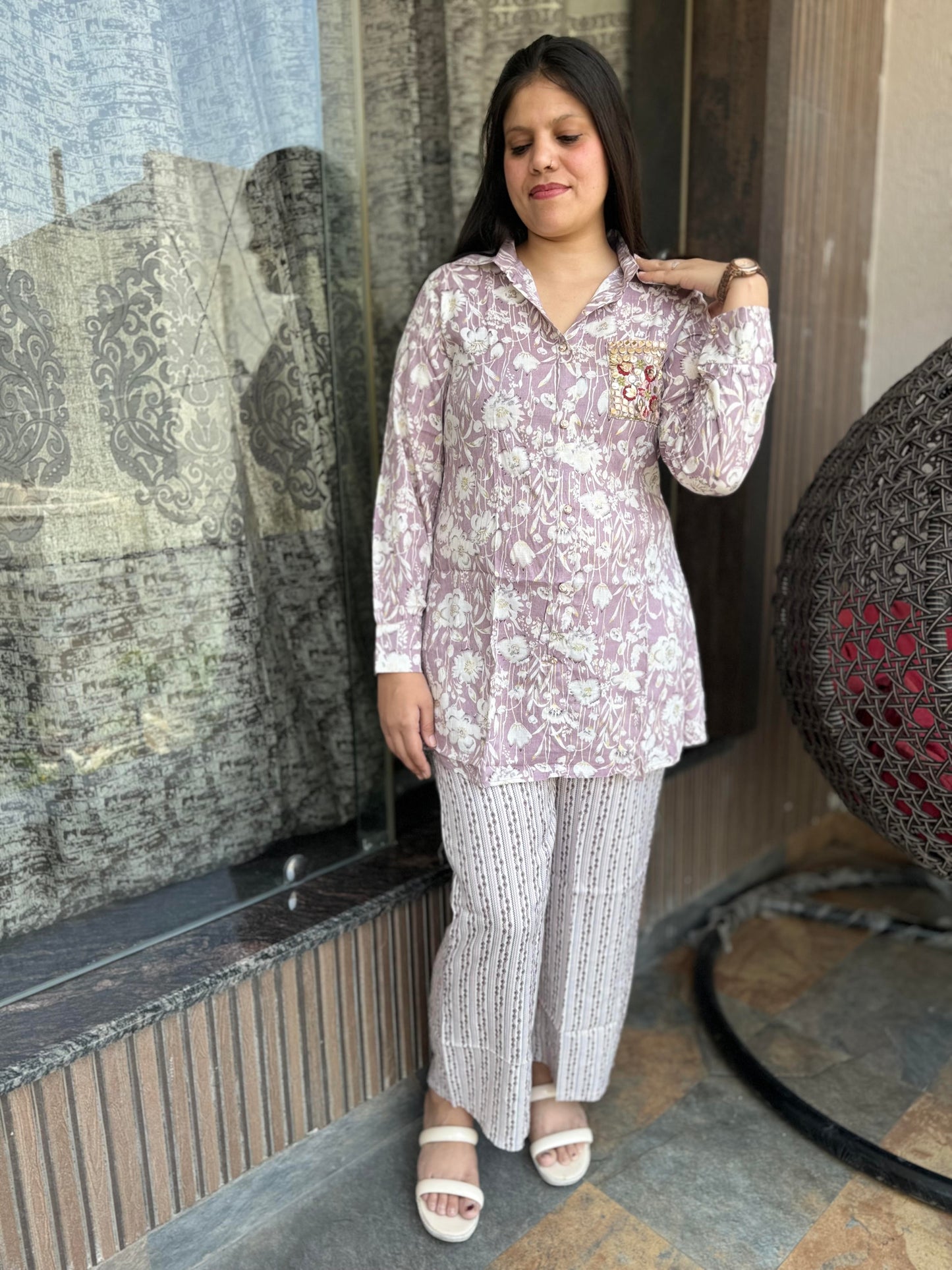 Hand Work Kurta Pant Cordset