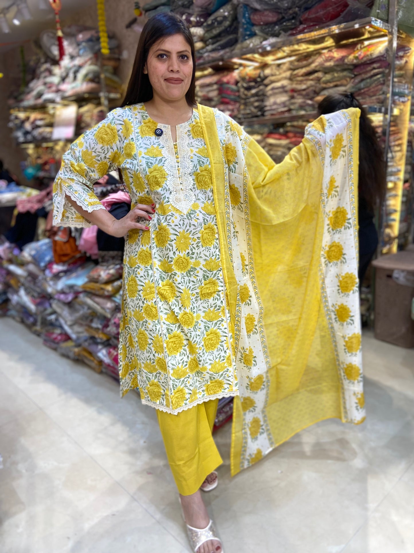 PURE COTTON PLUS SIZE SHIRT AND BOTTOM DESIGN PAKISTANI SUIT