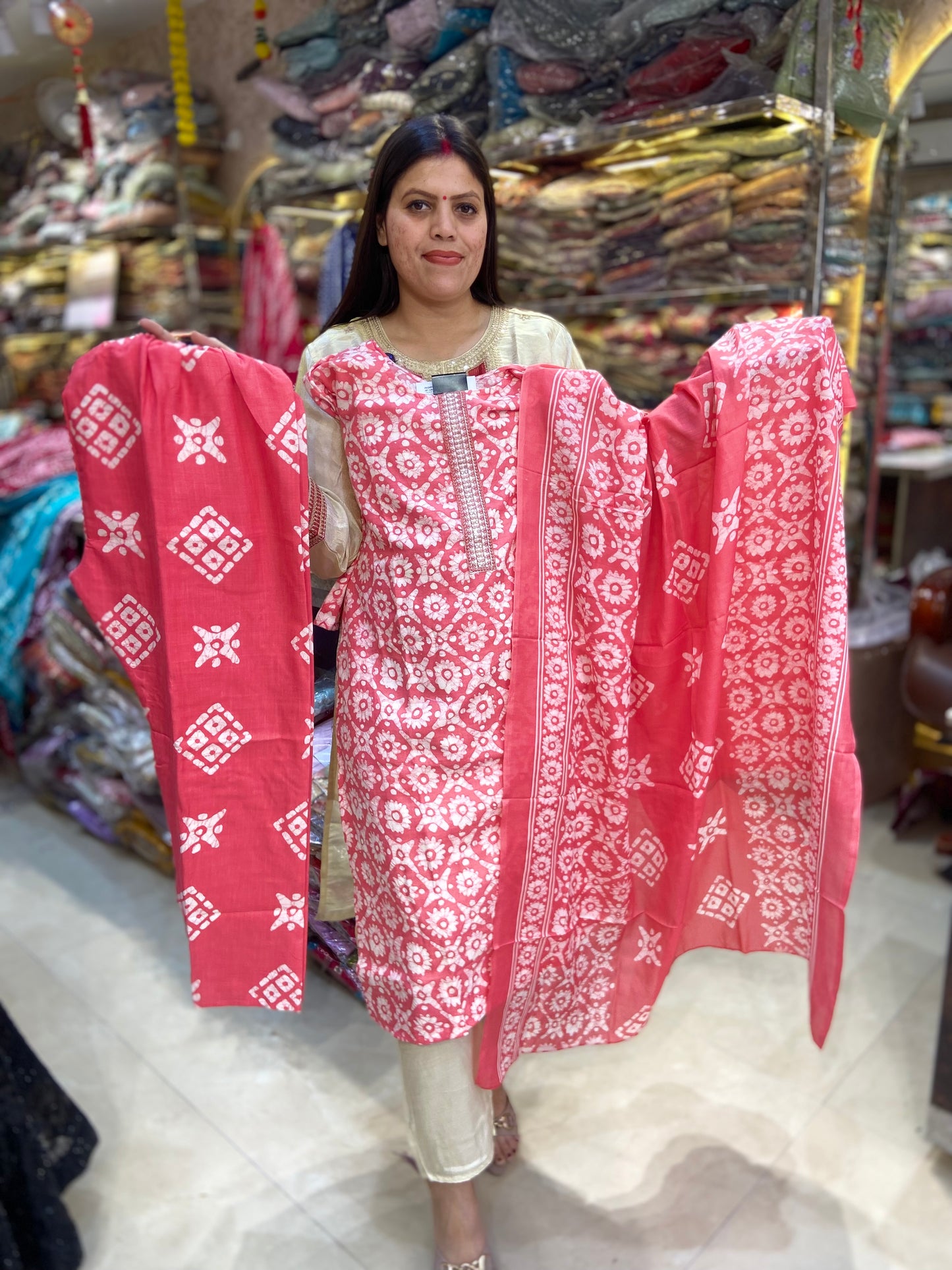 BATIK PRINT PLUS SIZE SUIT(ARTICAL NO-3)