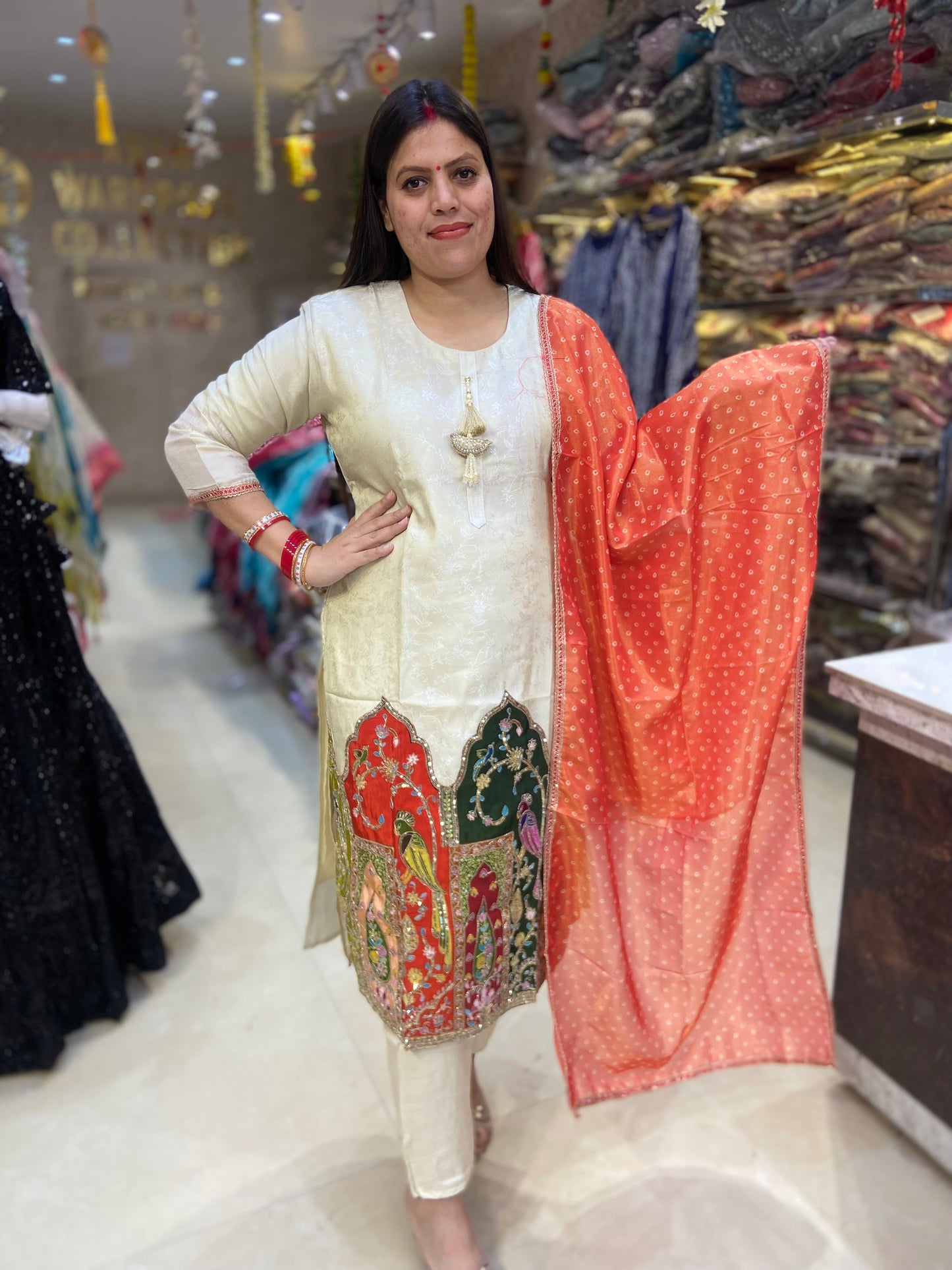 PARTY WEAR RUSSIAN SILK DESIGNER SUIT