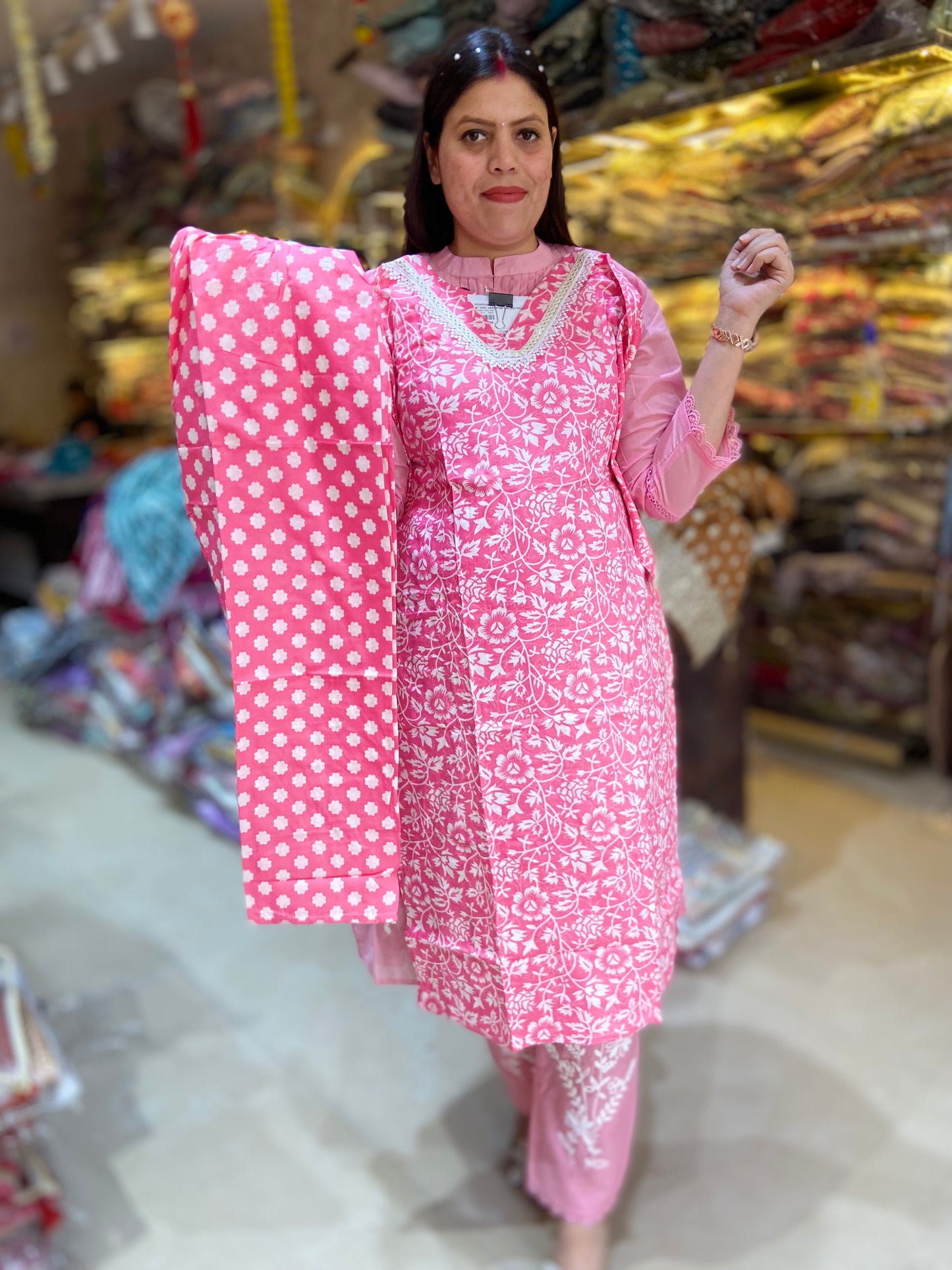 PURE COTTON BEAUTIFUL FLORAL CORDSET