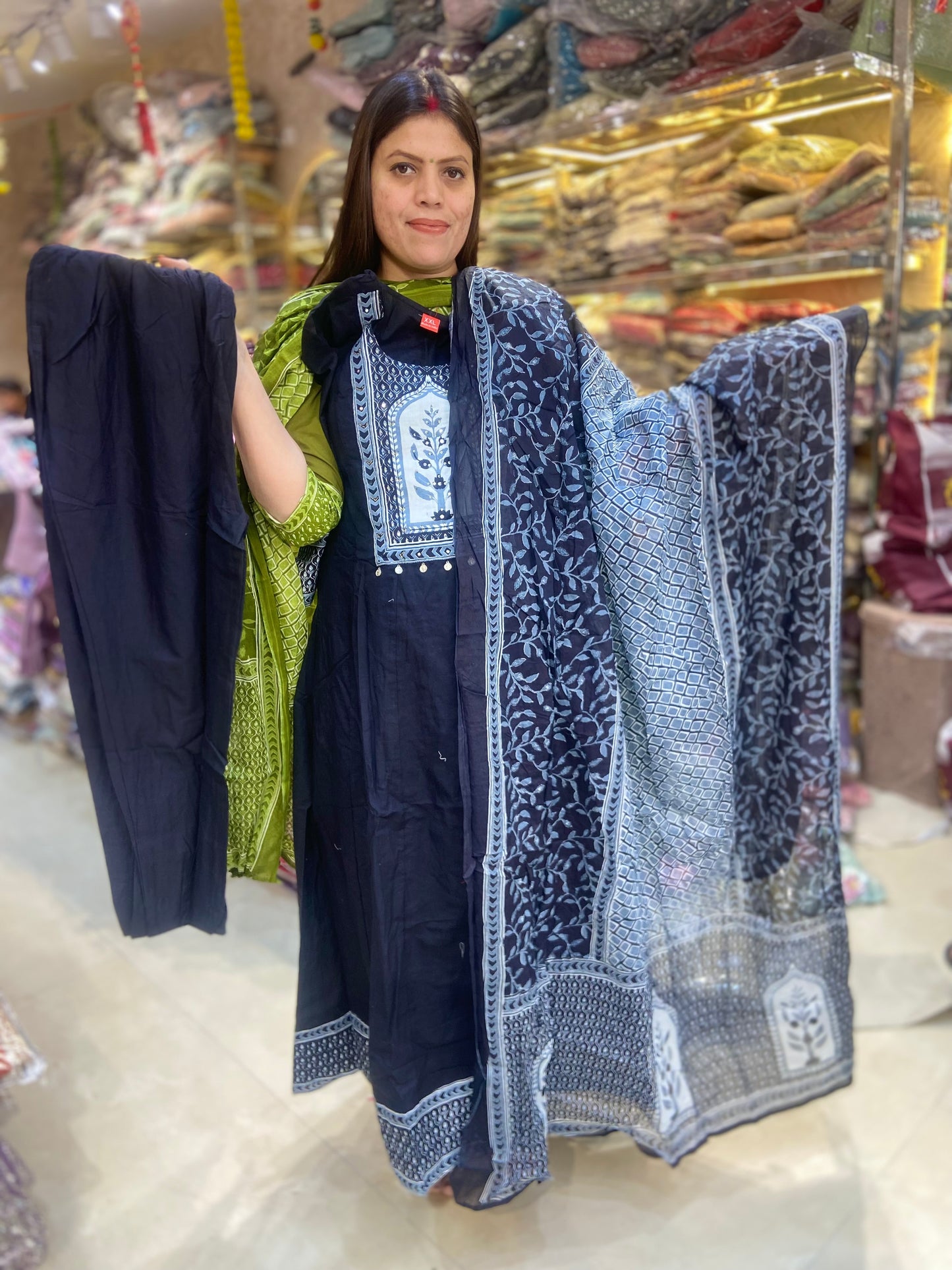 PURE COTTON BORDER DESIGN ANARKALI