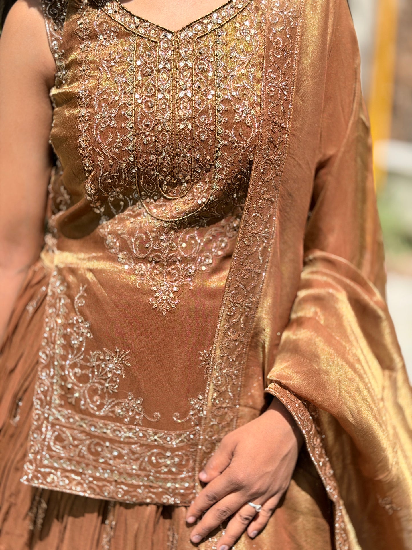 GOLDEN PREMIUM DESIGNER LEHENGA