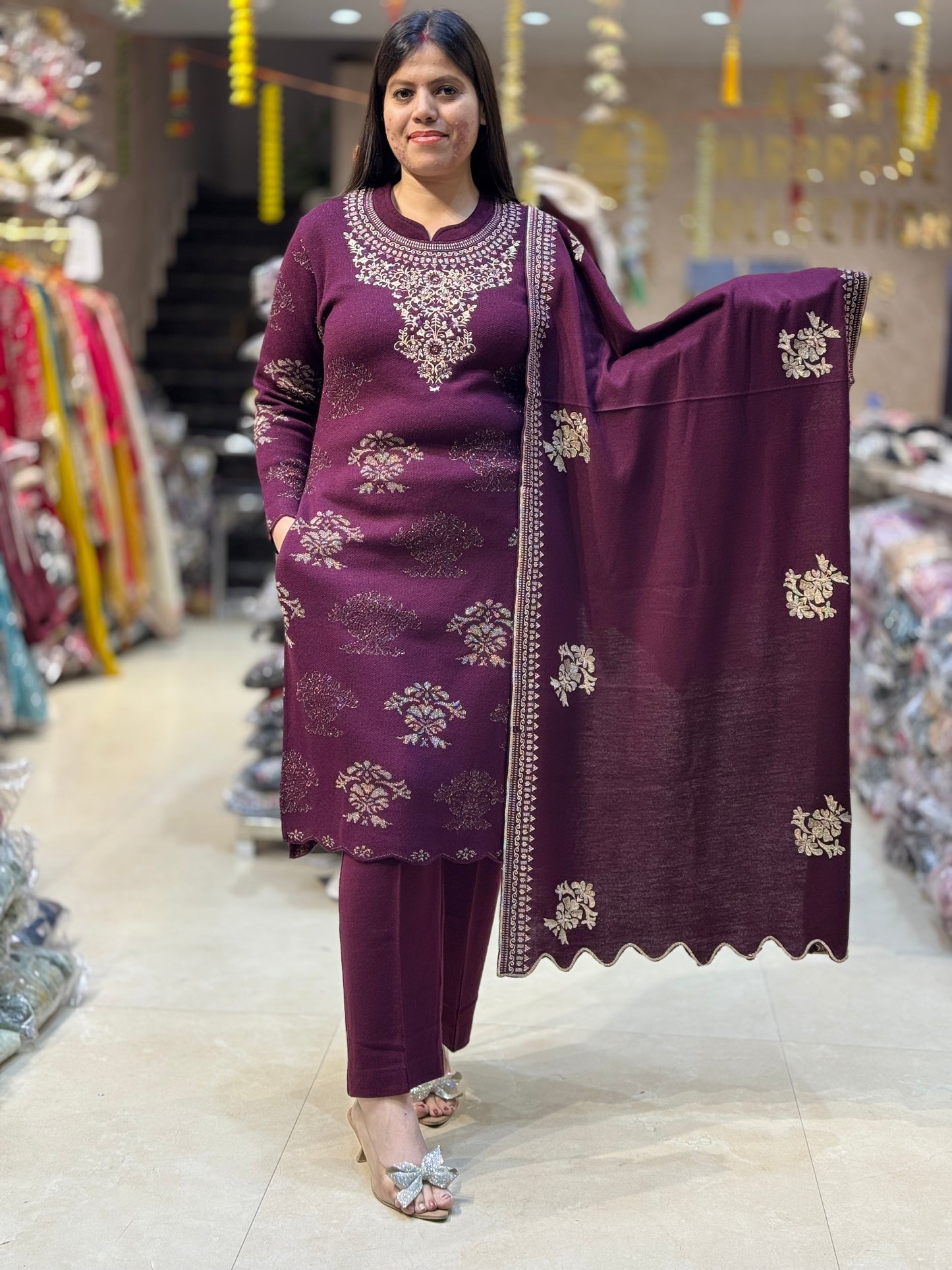 WINE PREMIUM WOOL SUIT