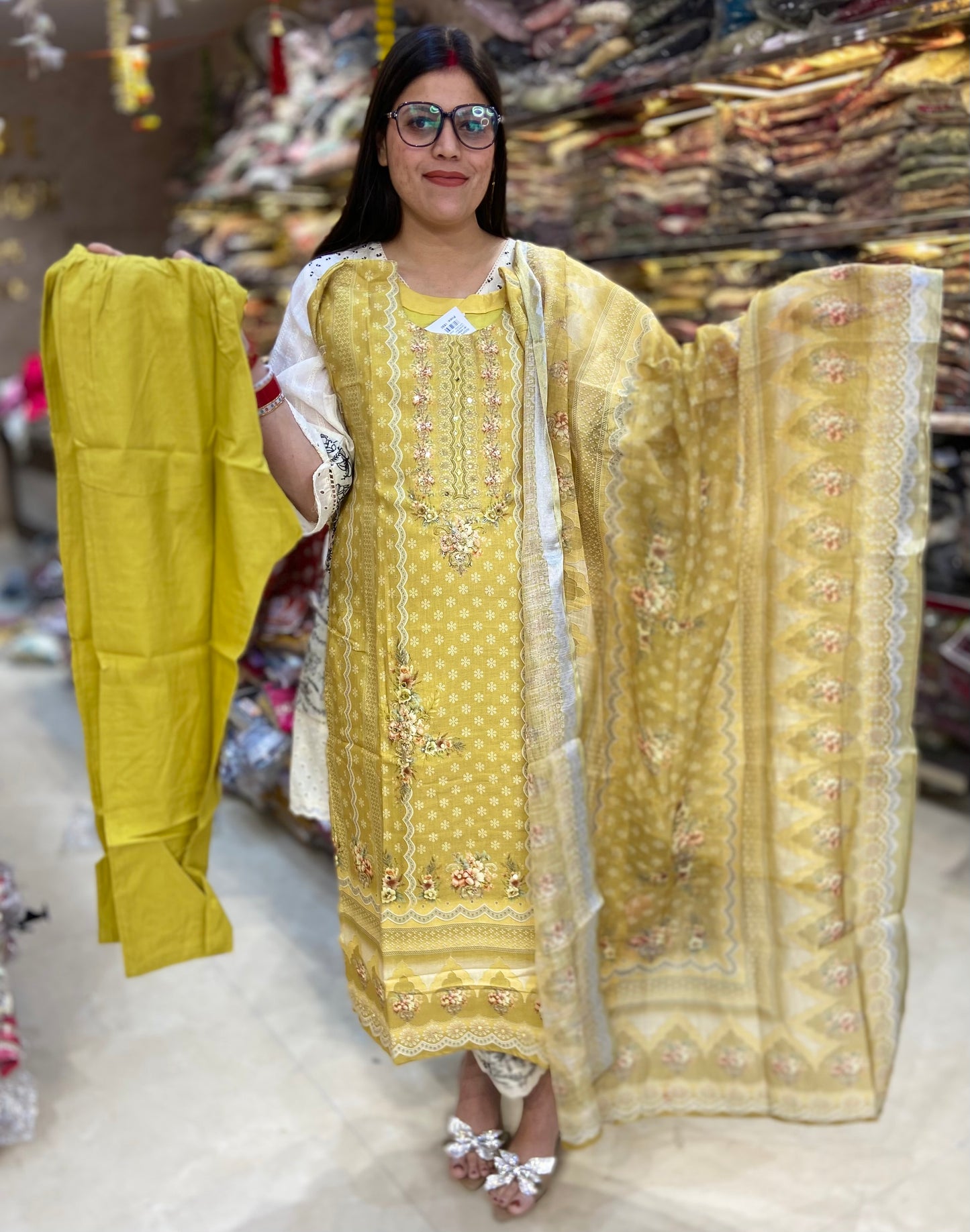 PURE COTTON FLORAL DESIGN SUIT