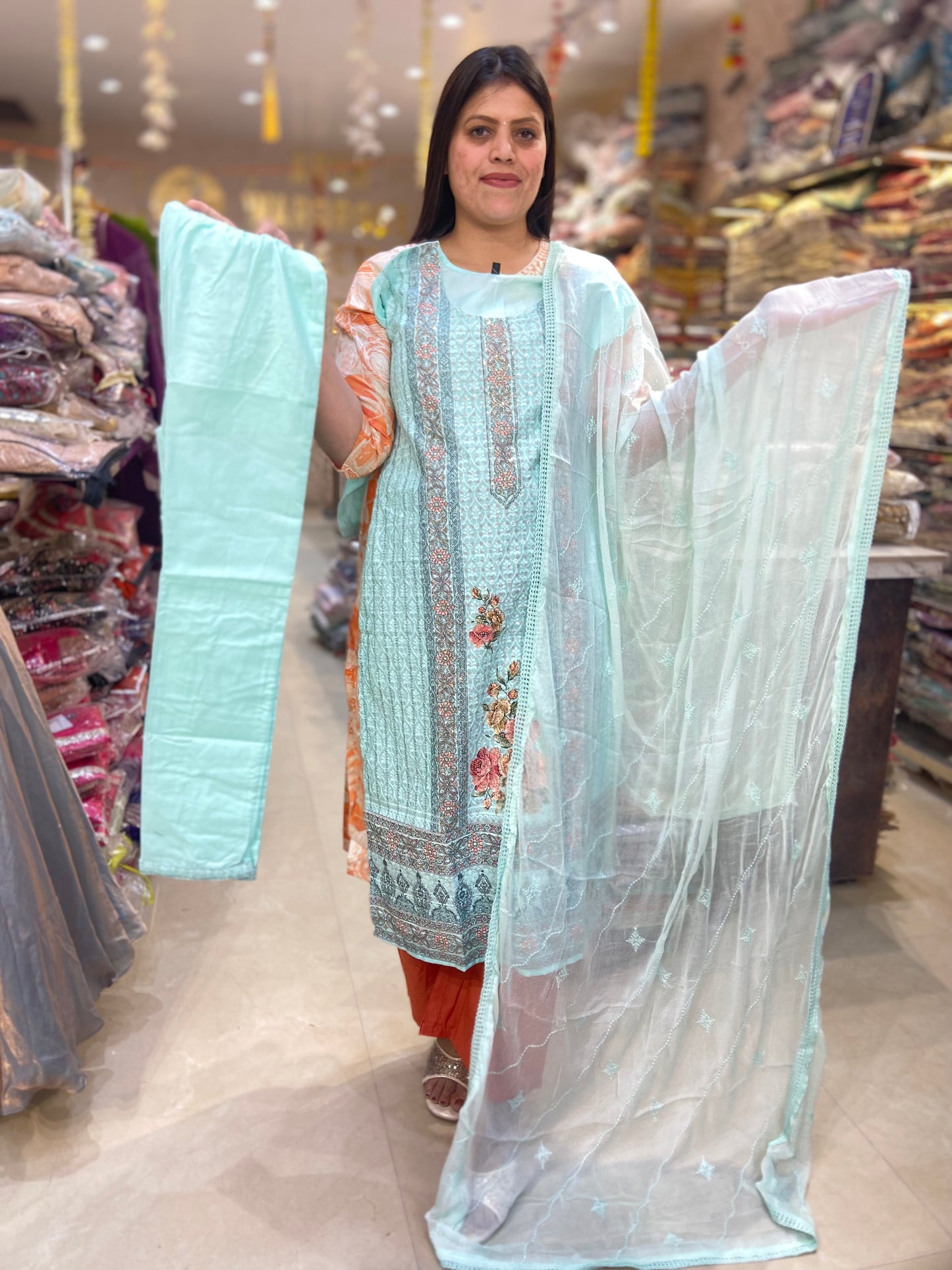 PURE COTTON CHIKEN DESIGN SUIT