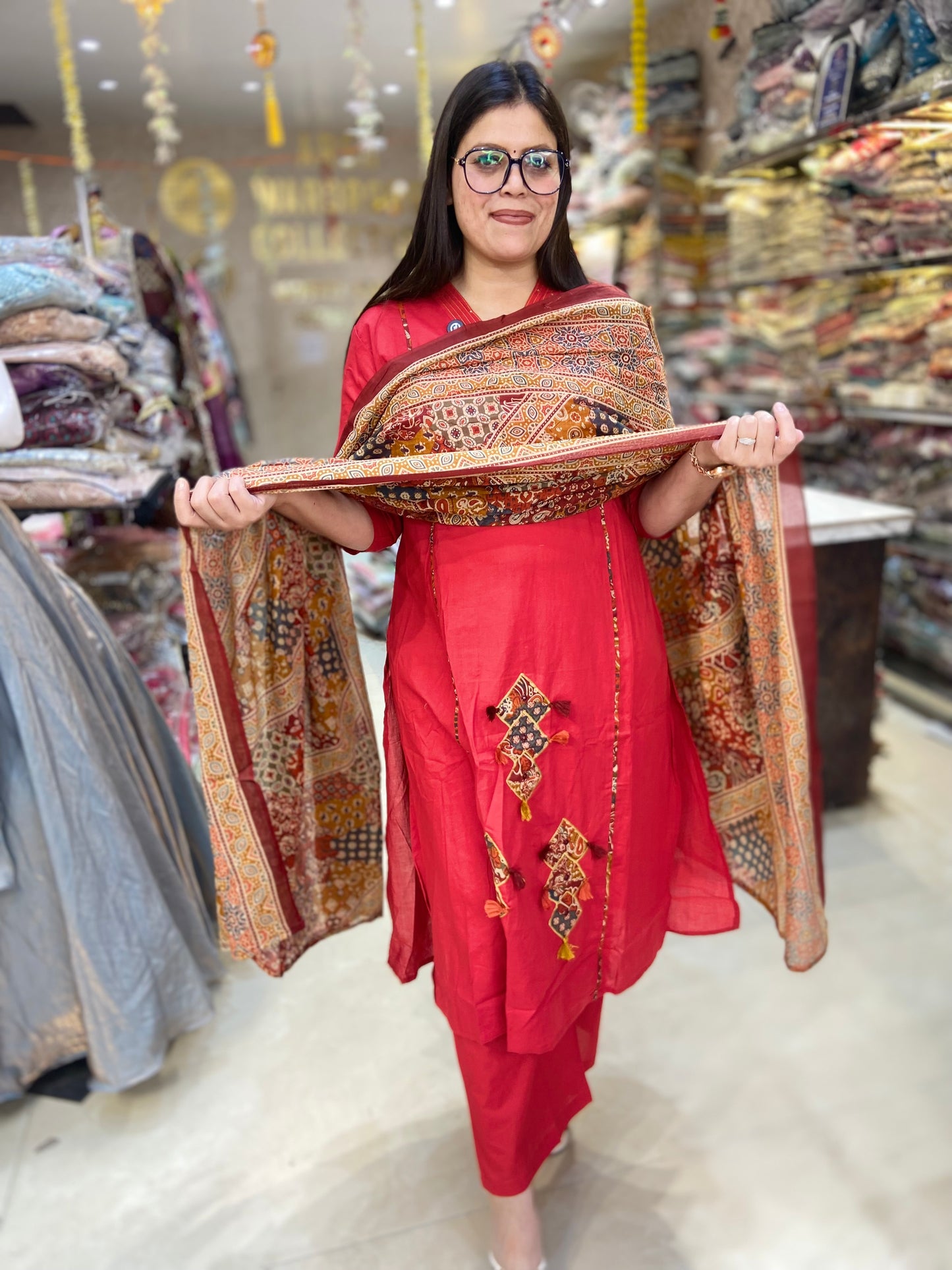 COTTON NECK DESIGN WORK SUIT