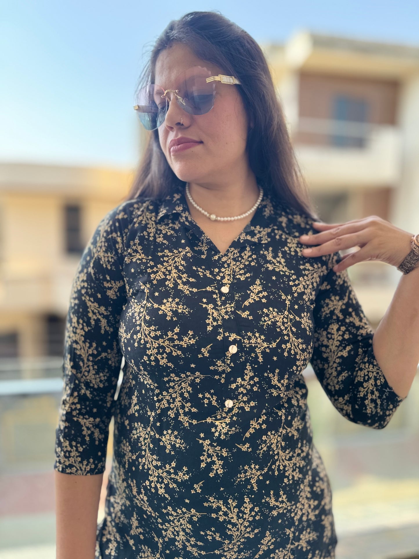 Flower Printed Cord Set (Cord 004)