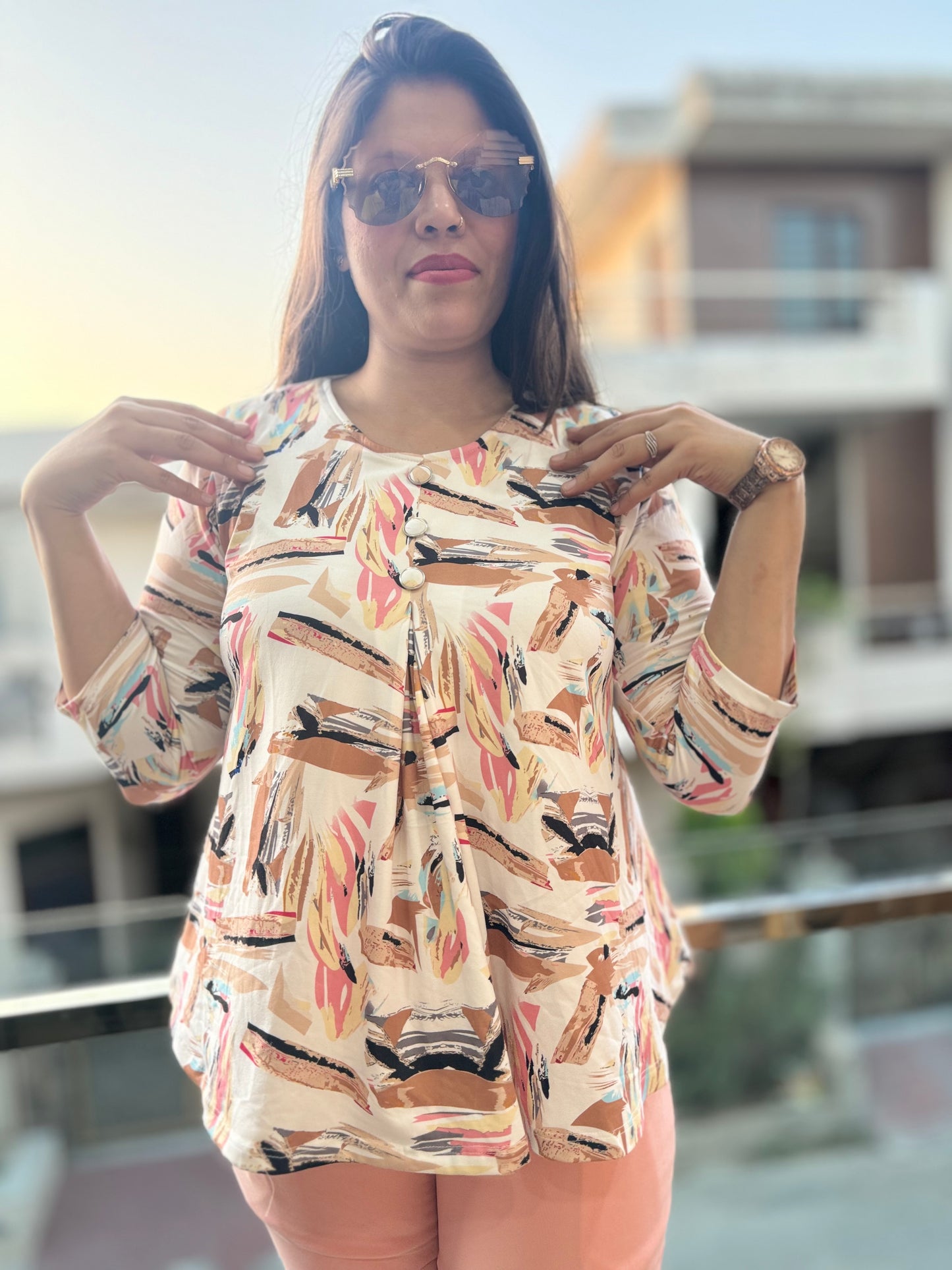 Abstract Print Top